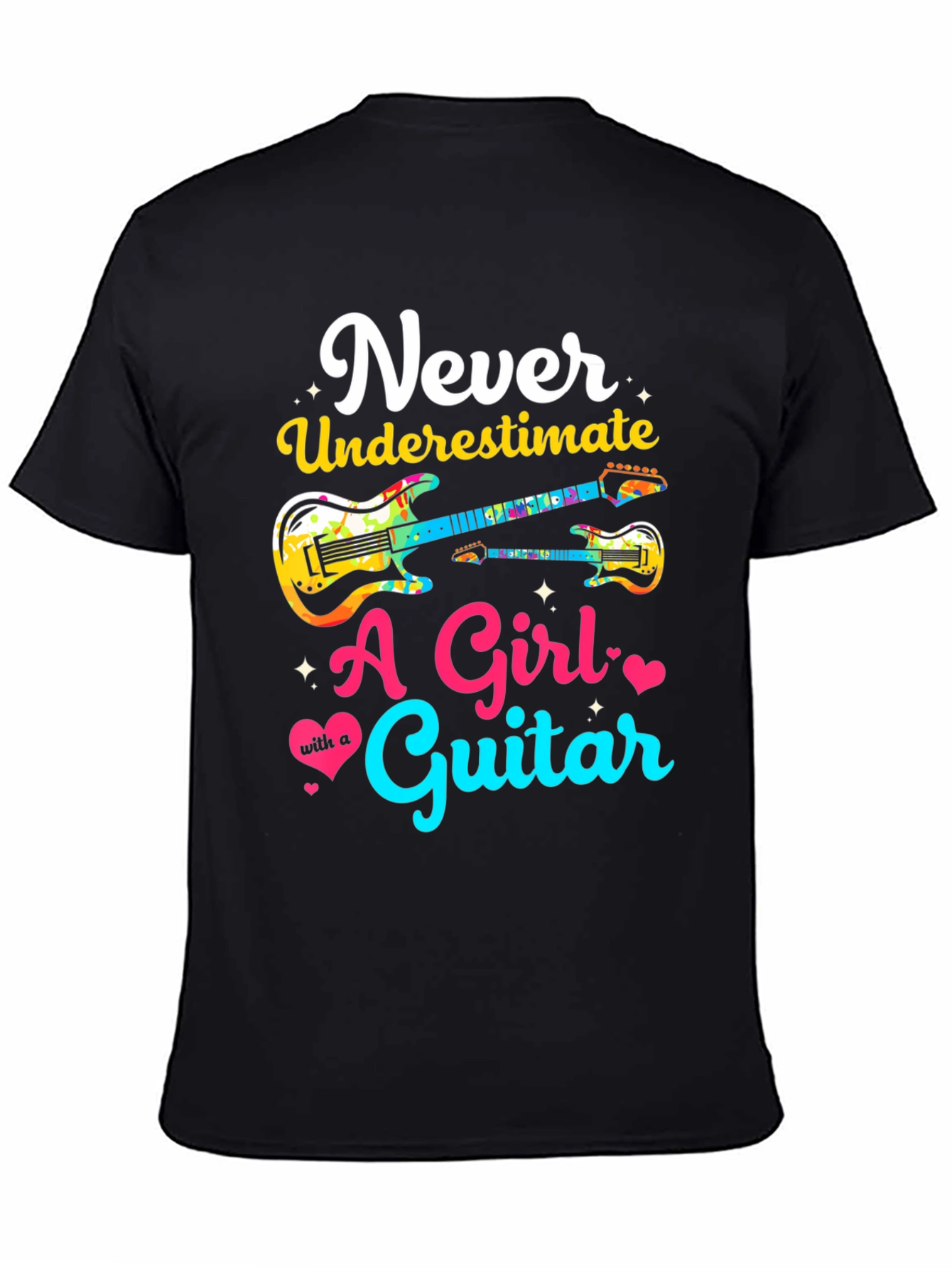 Never Underestimate Guitar Girl T-Shirt