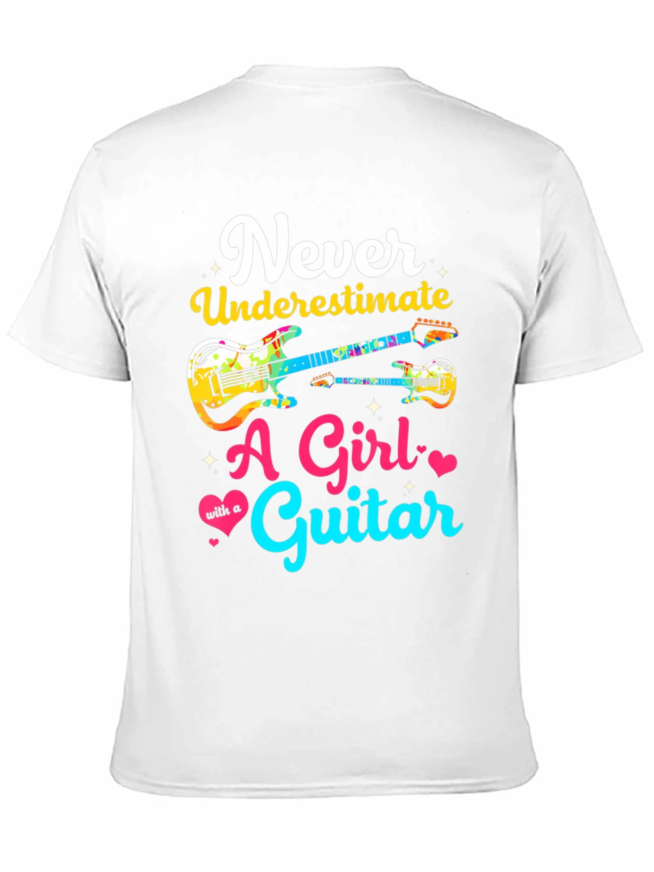 Never Underestimate Guitar Girl T-Shirt