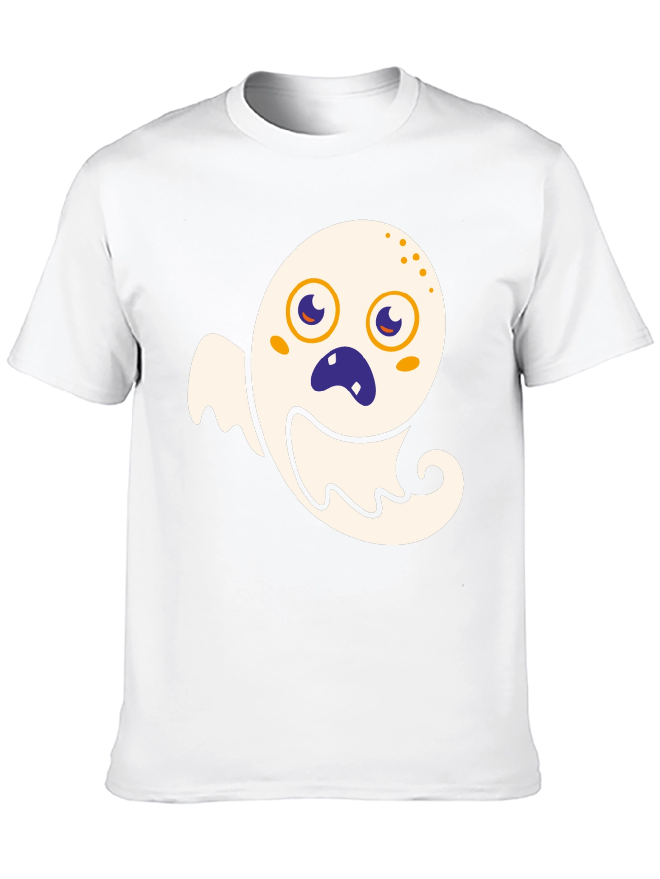 Spooky Cute Ghost Graphic Tee - Halloween Black T-Shirt