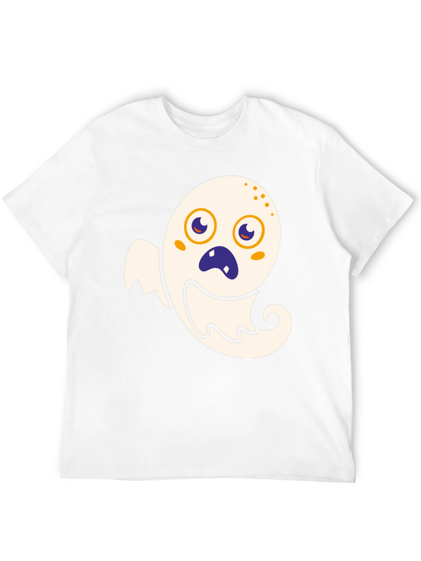 Spooky Cute Ghost Graphic Tee - Halloween Black T-Shirt