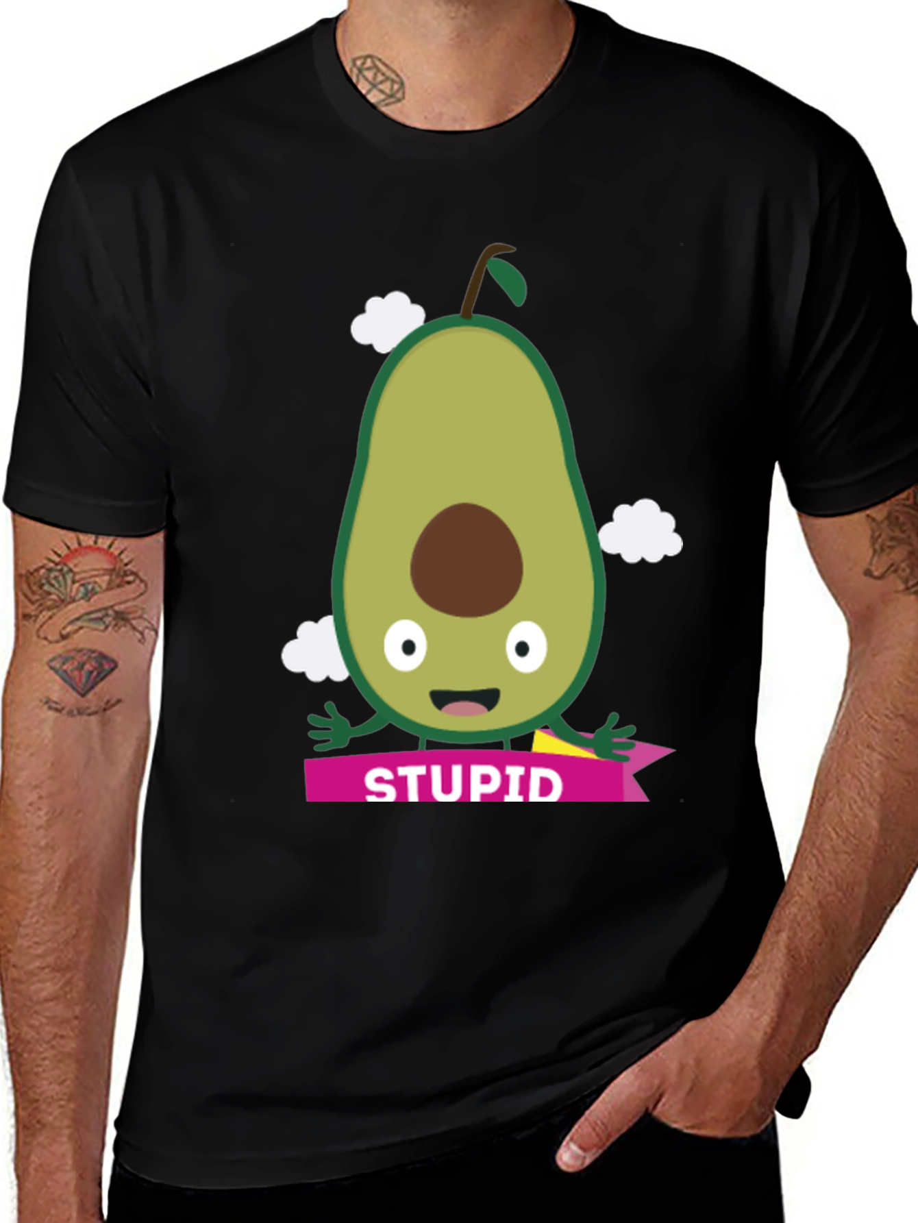 Funny Avocado Stupid Graphic Tee