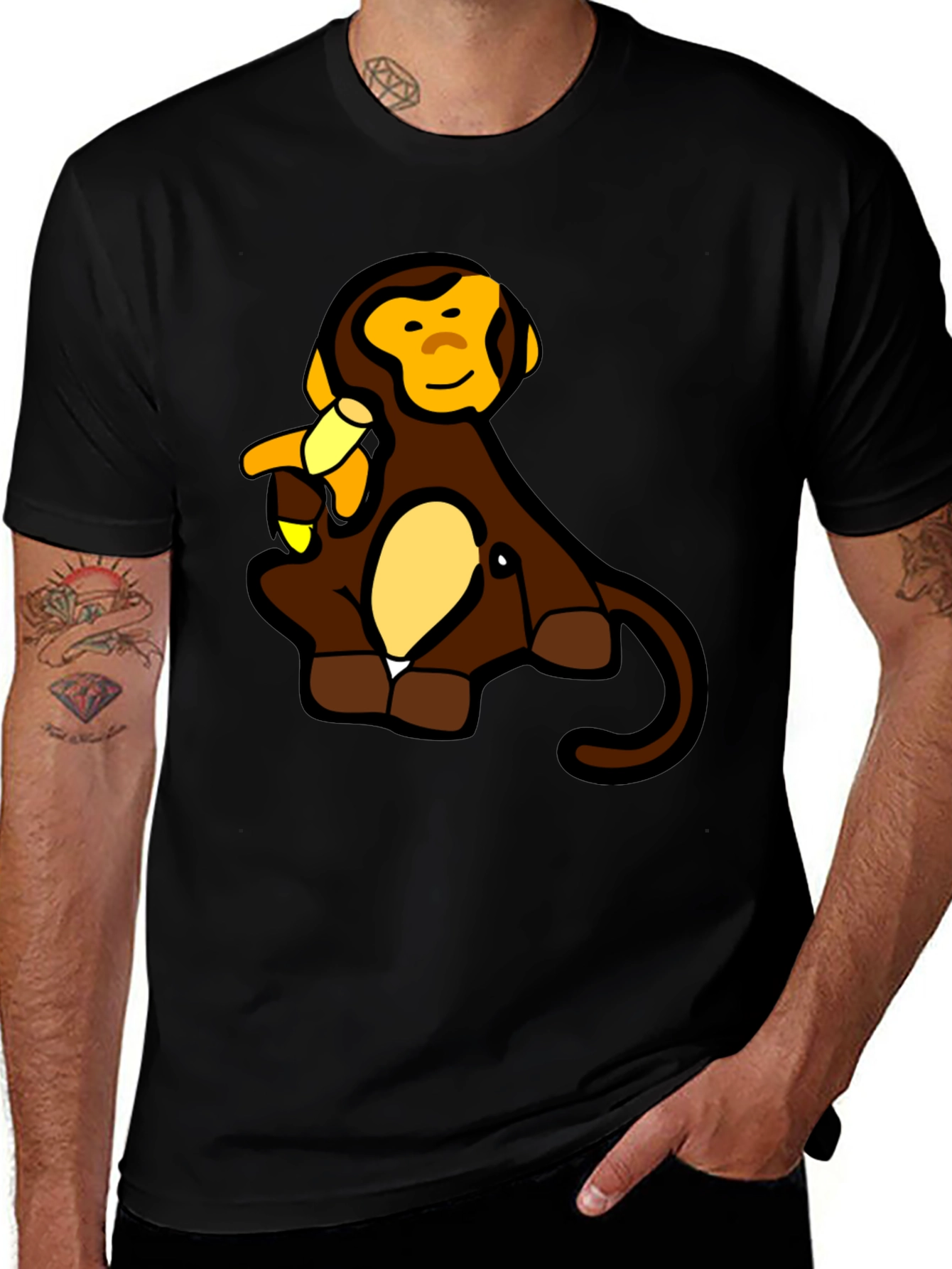 Monkey & Banana Black T-Shirt