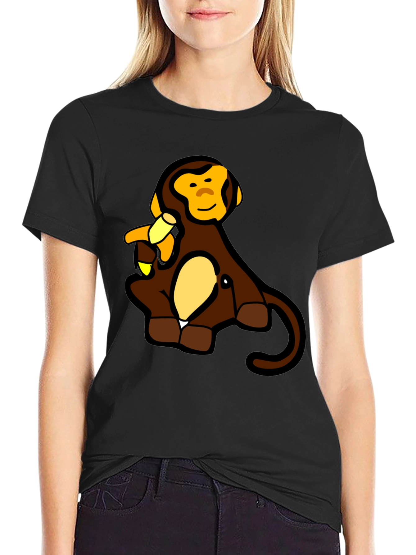 Monkey & Banana Black T-Shirt