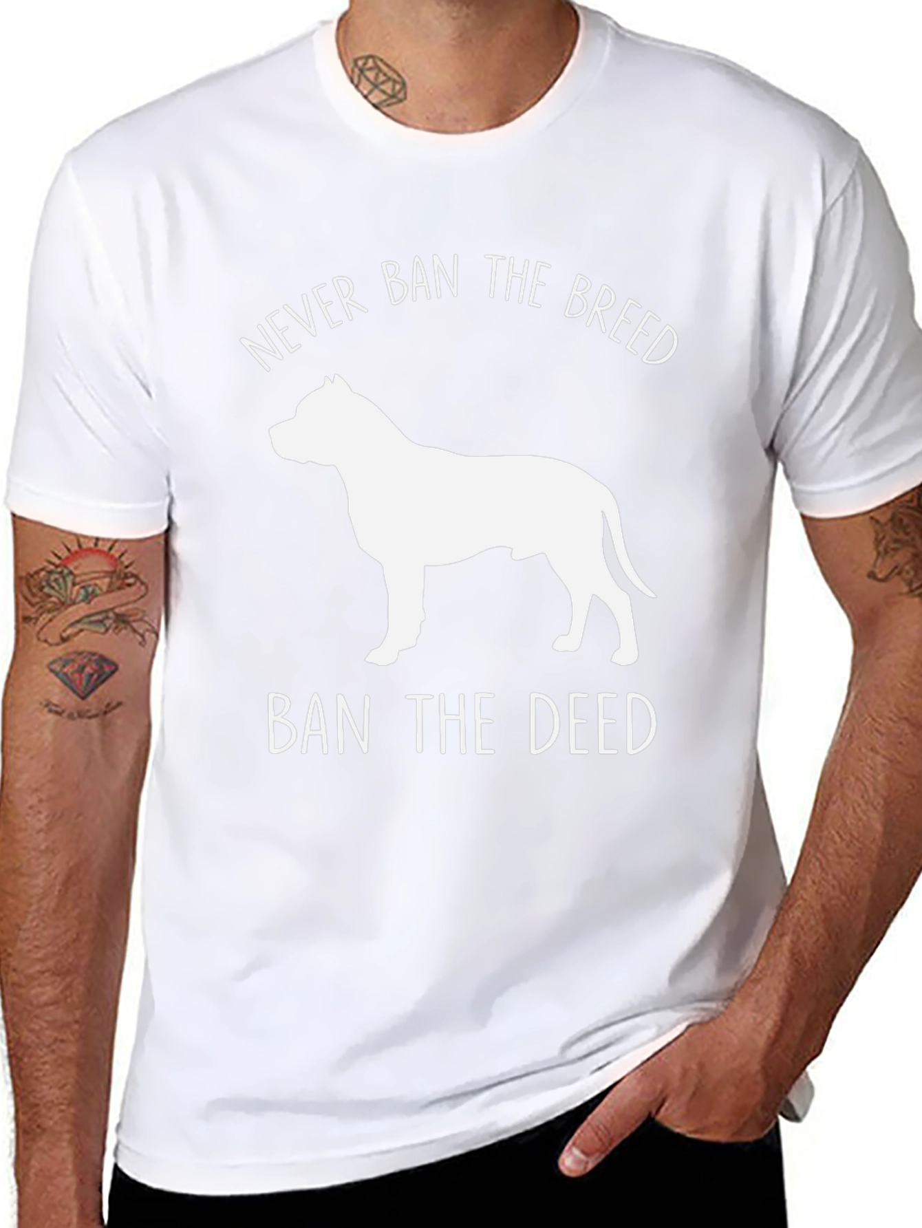 Never Ban The Breed Dog Graphic Tee