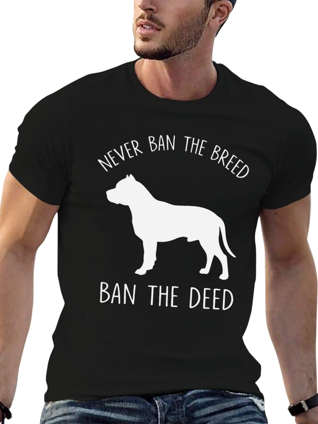 Never Ban The Breed Dog Graphic Tee