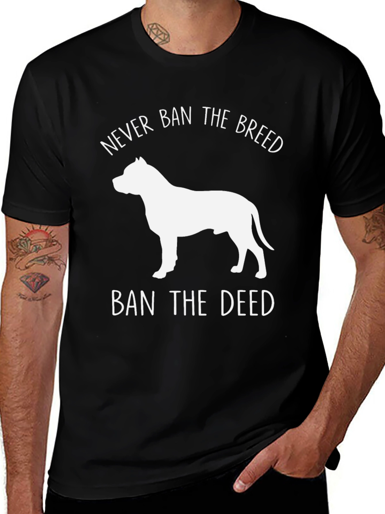 Never Ban The Breed Dog Graphic Tee