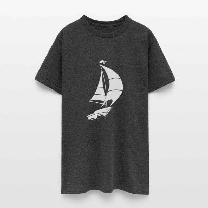 Sailboat sailing yacht sea silhouette minimalist