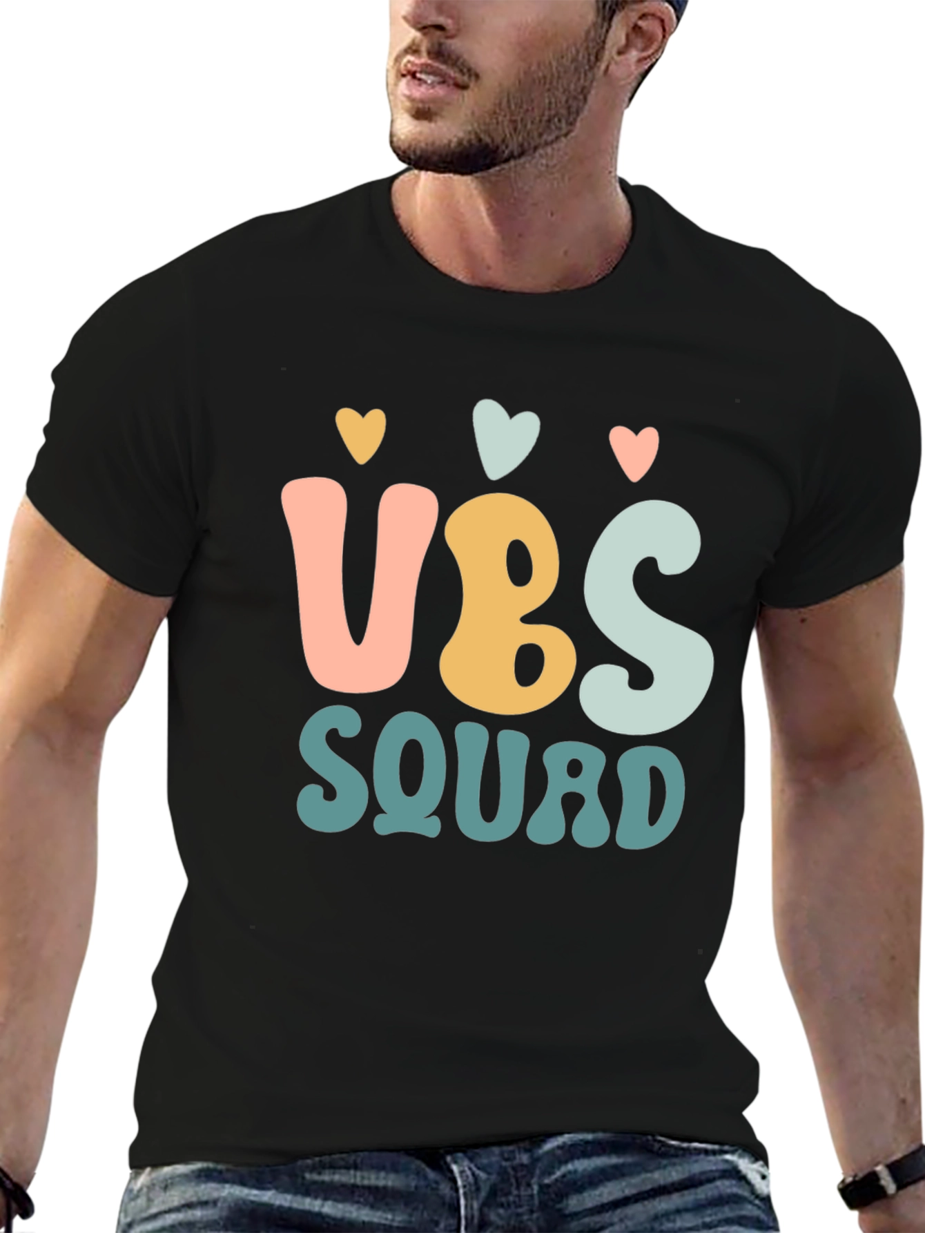 VBS Squad Graphic Tee - Black Cotton T-Shirt