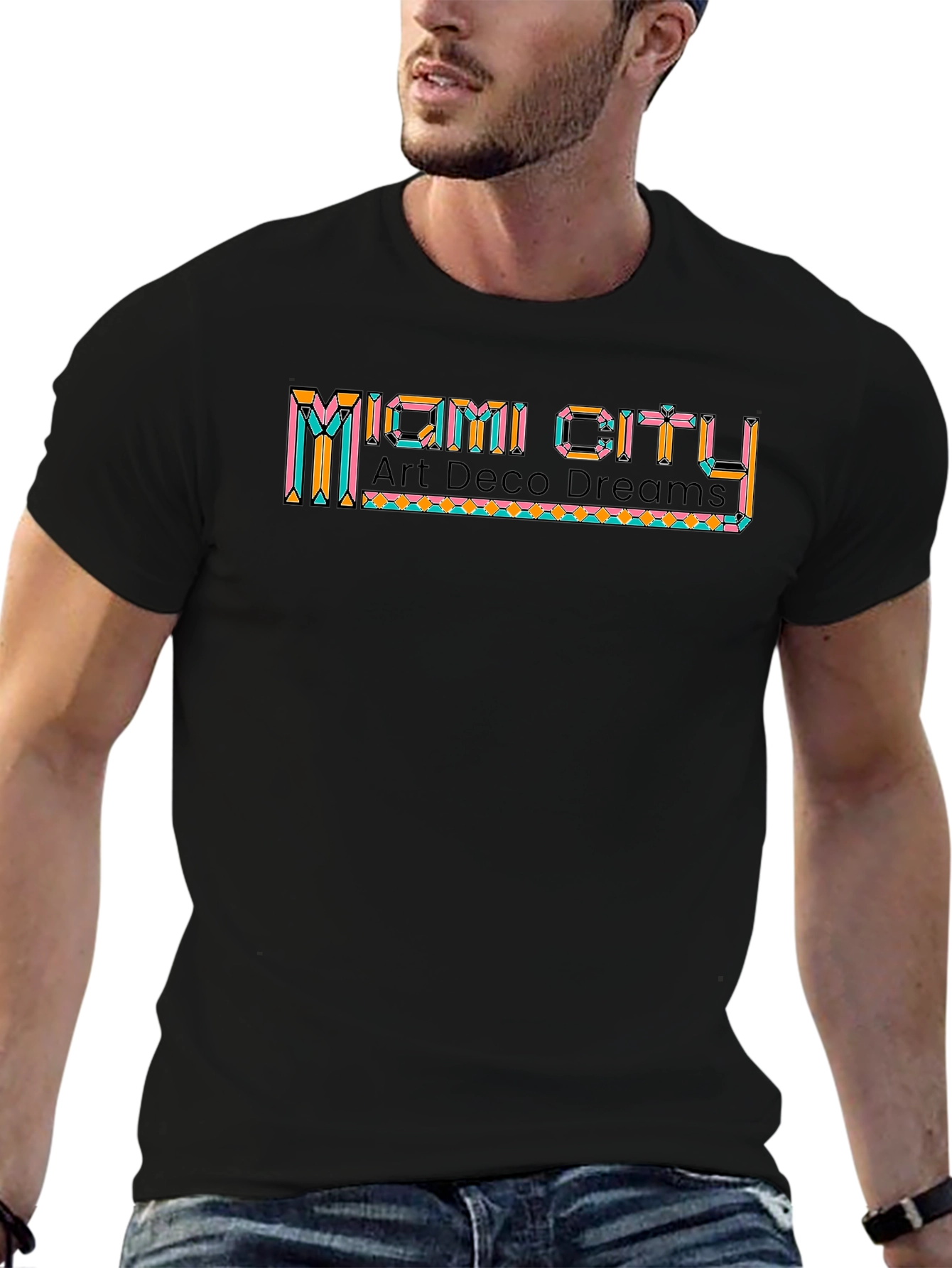Miami City Art Deco Dreams Graphic Tee