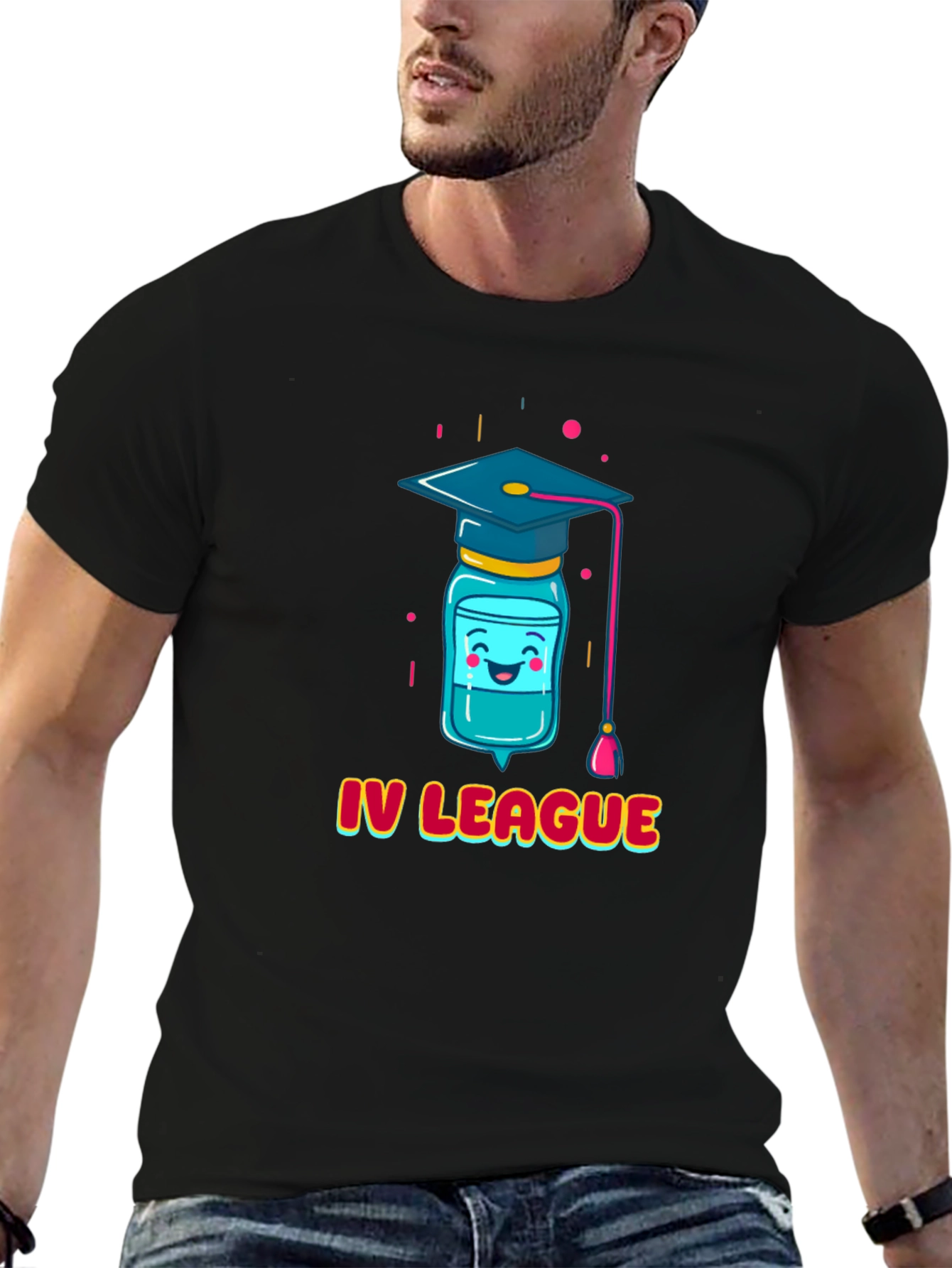 IV League Grad T-Shirt - Funny Medical Humor