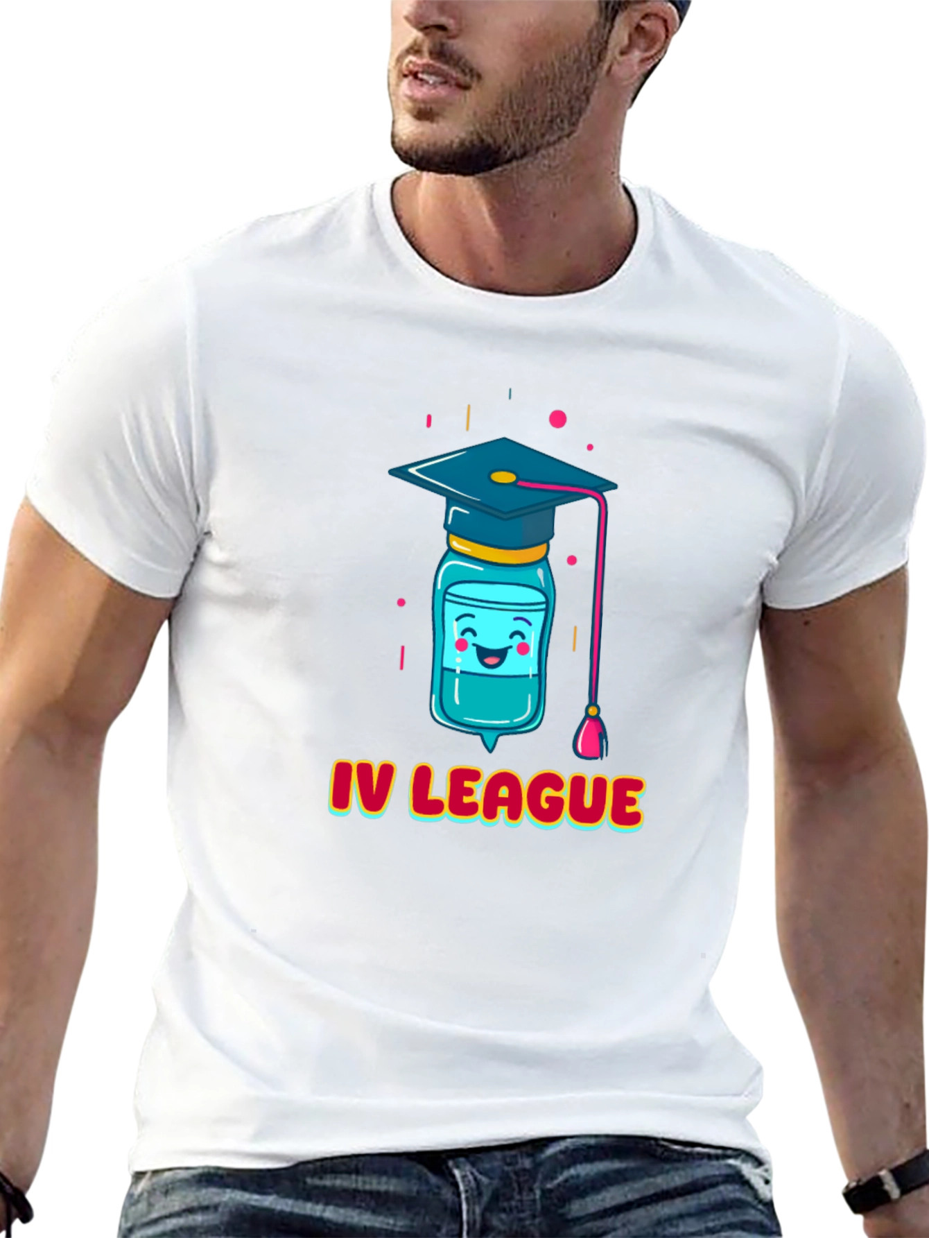 IV League Grad T-Shirt - Funny Medical Humor