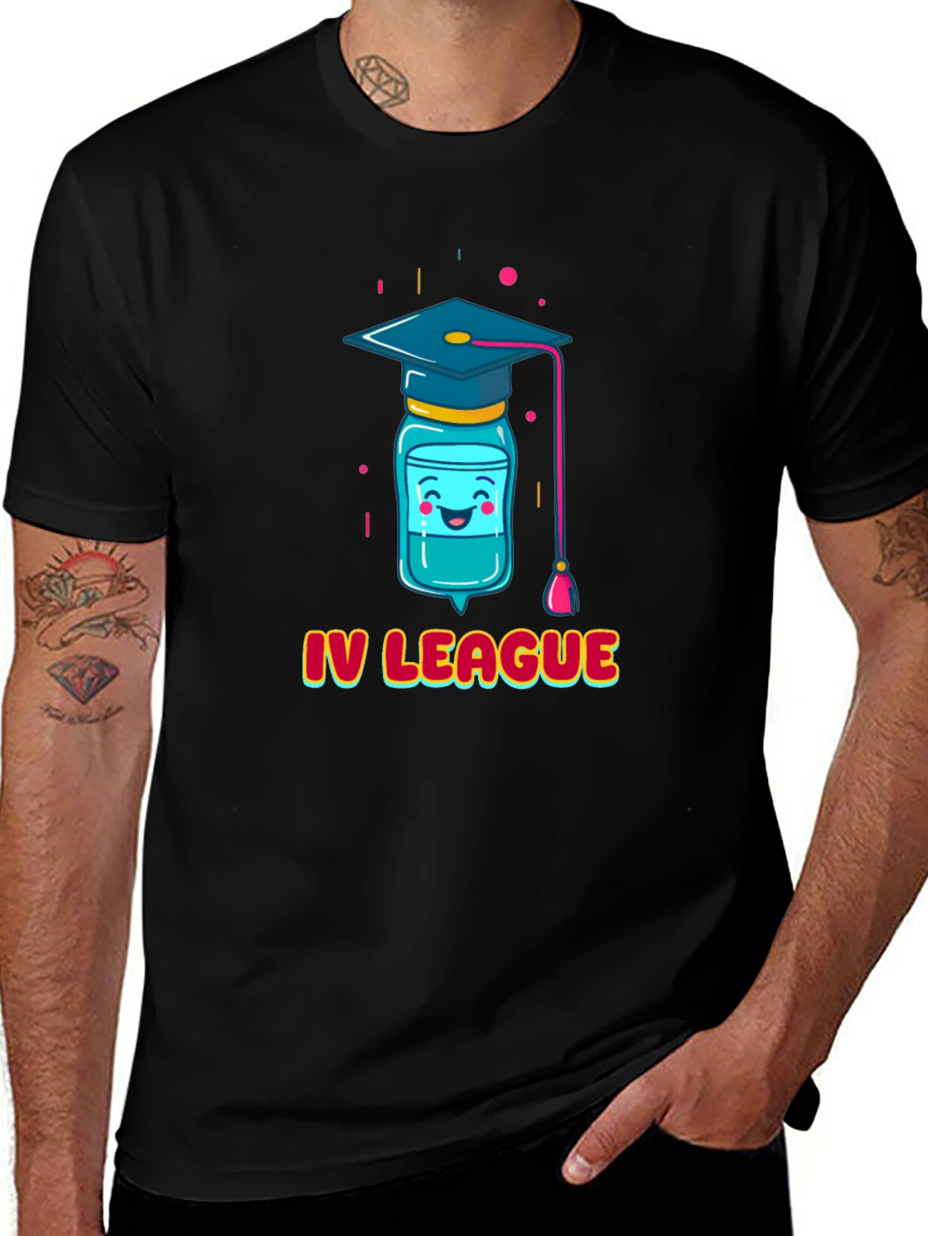 IV League Grad T-Shirt - Funny Medical Humor