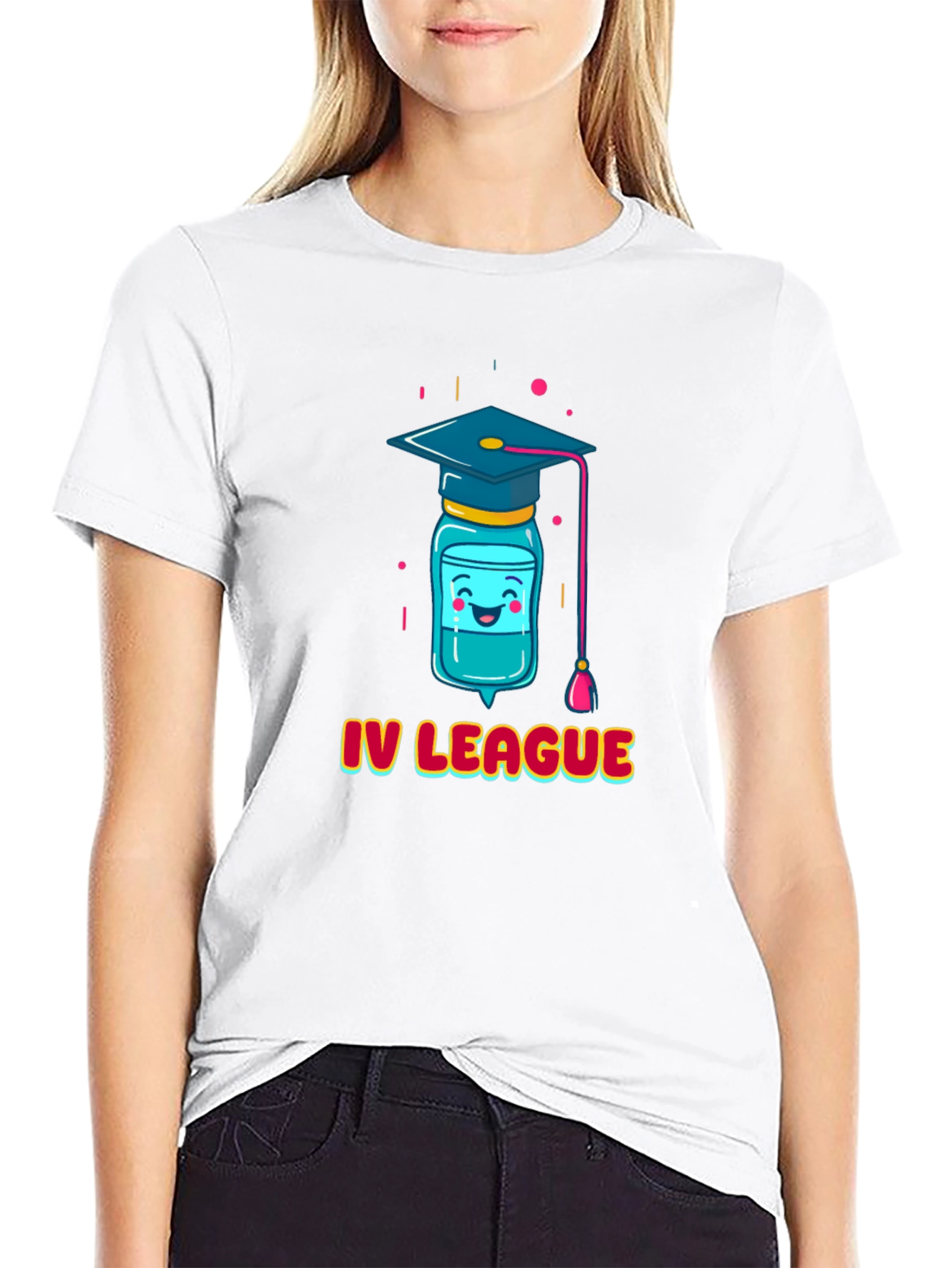 IV League Grad T-Shirt - Funny Medical Humor