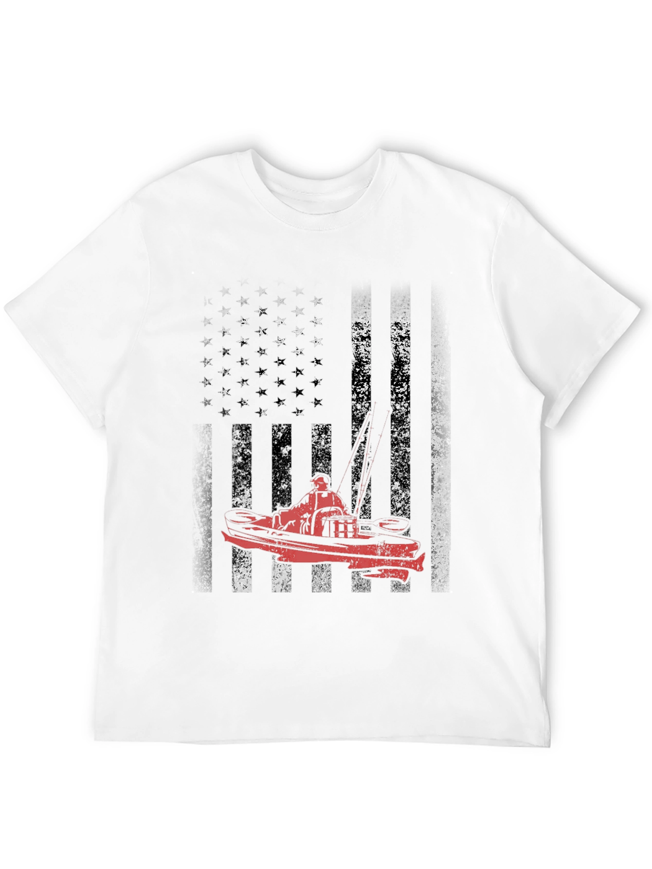 American Flag Boat Graphic Tee - Black