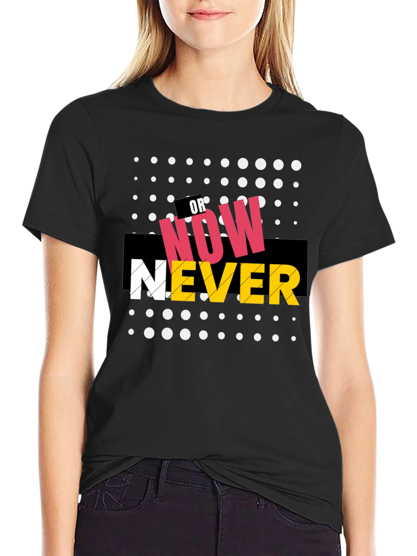 Now or Never Graphic Print T-Shirt