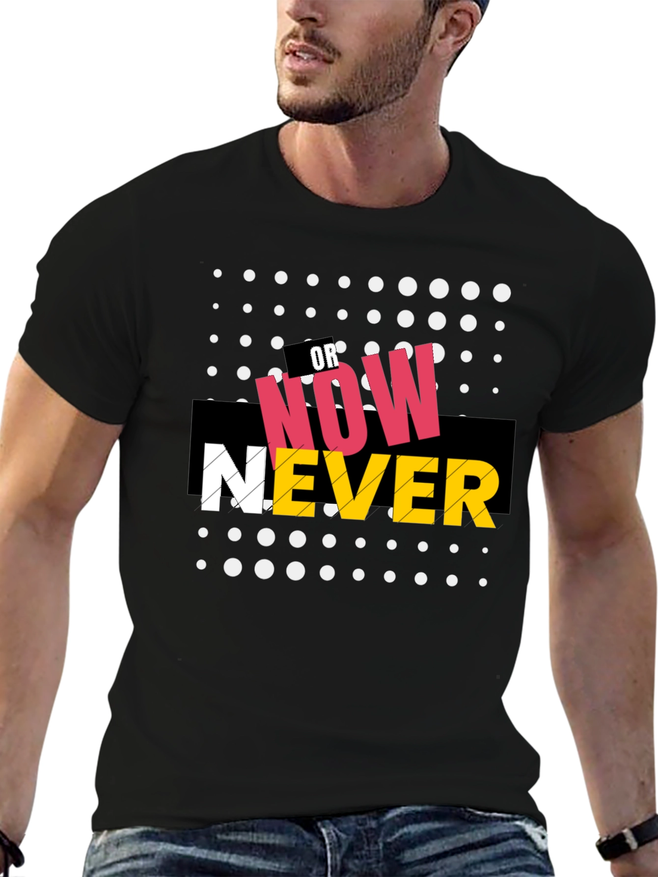 Now or Never Graphic Print T-Shirt