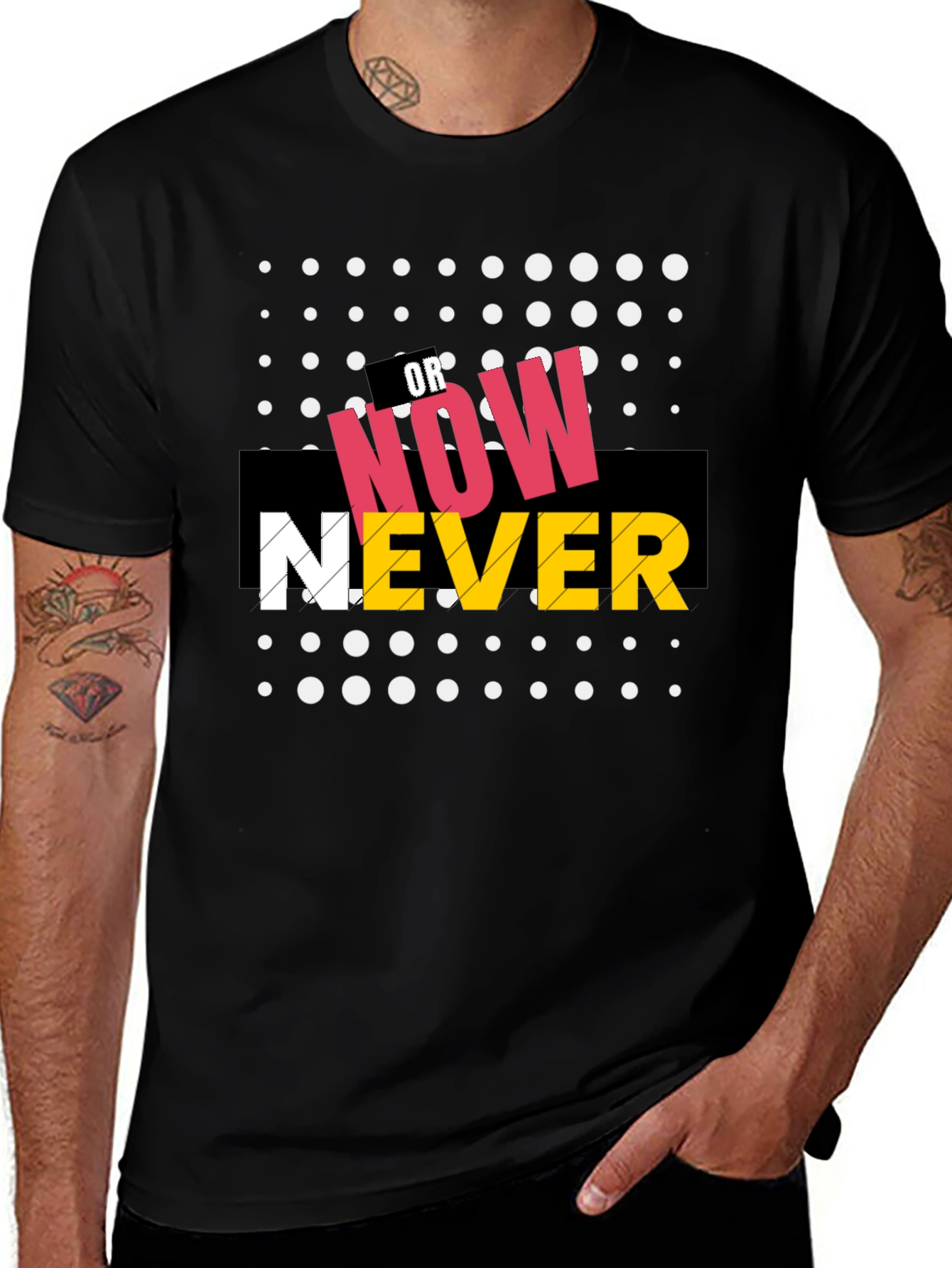 Now or Never Graphic Print T-Shirt