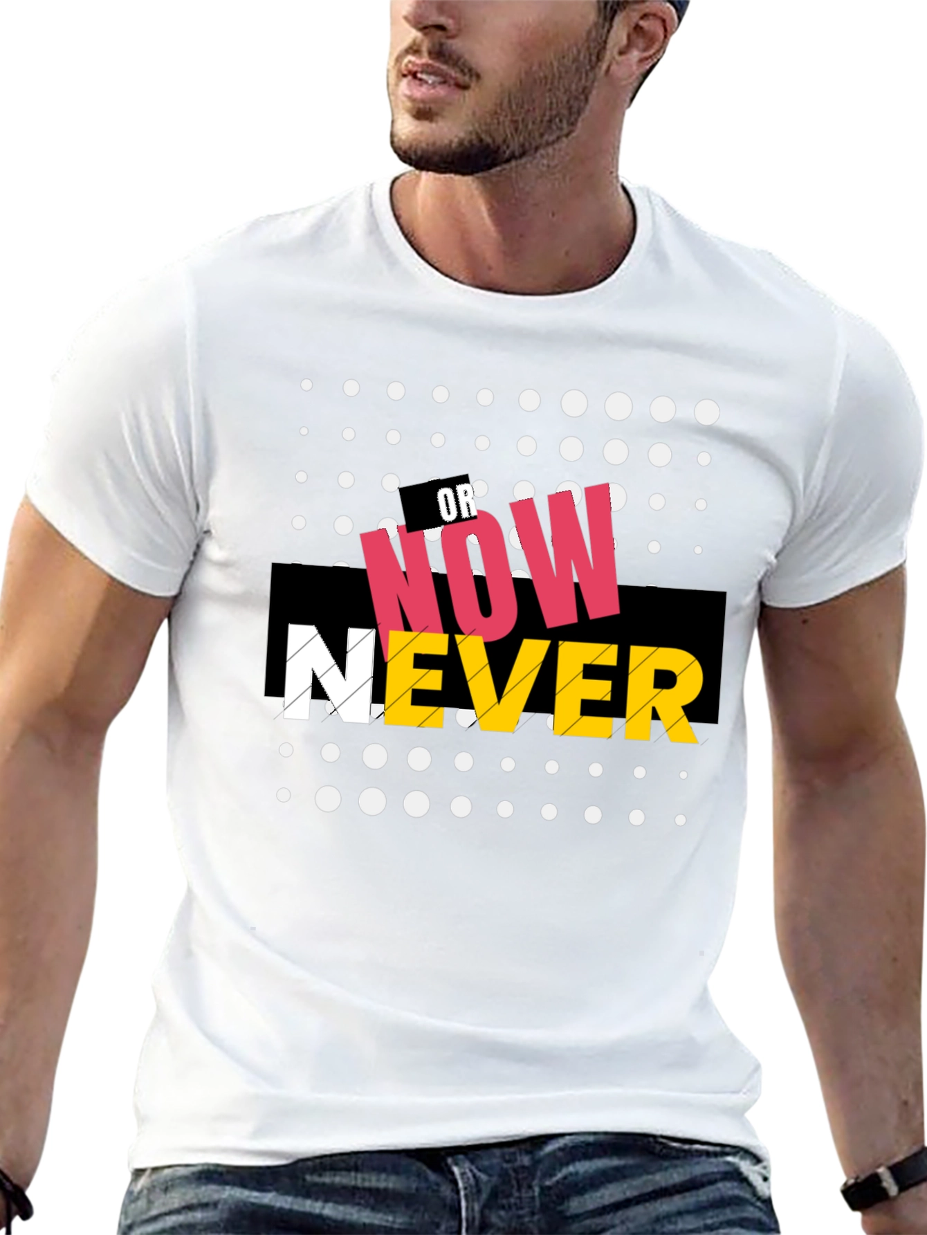 Now or Never Graphic Print T-Shirt