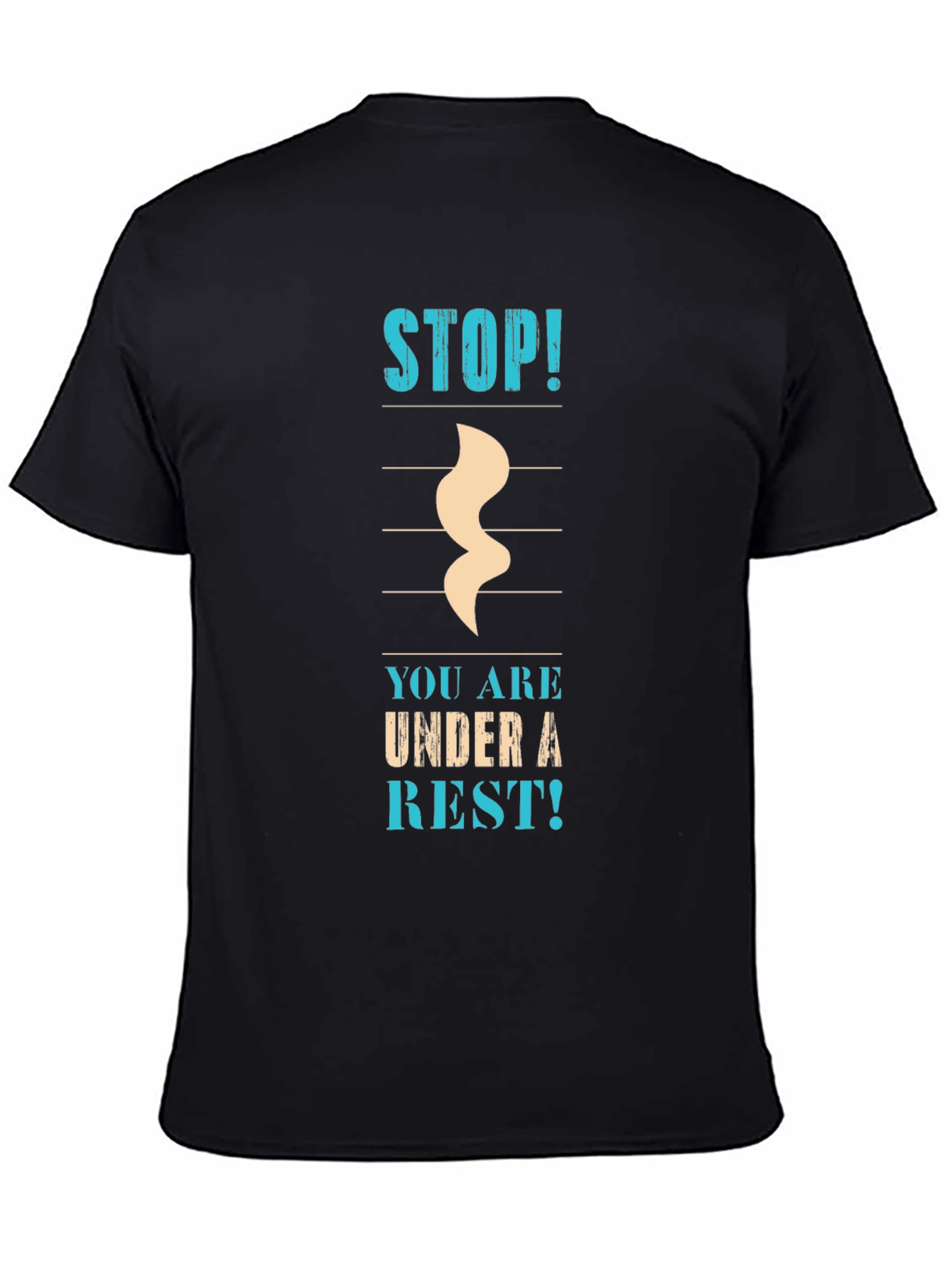 Musical Rest Black T-Shirt