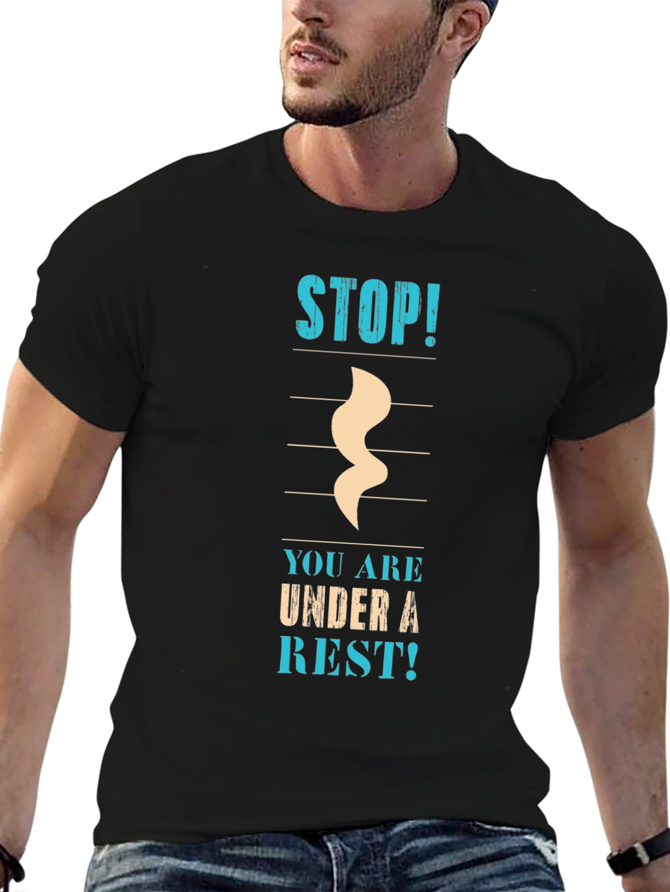 Musical Rest Black T-Shirt