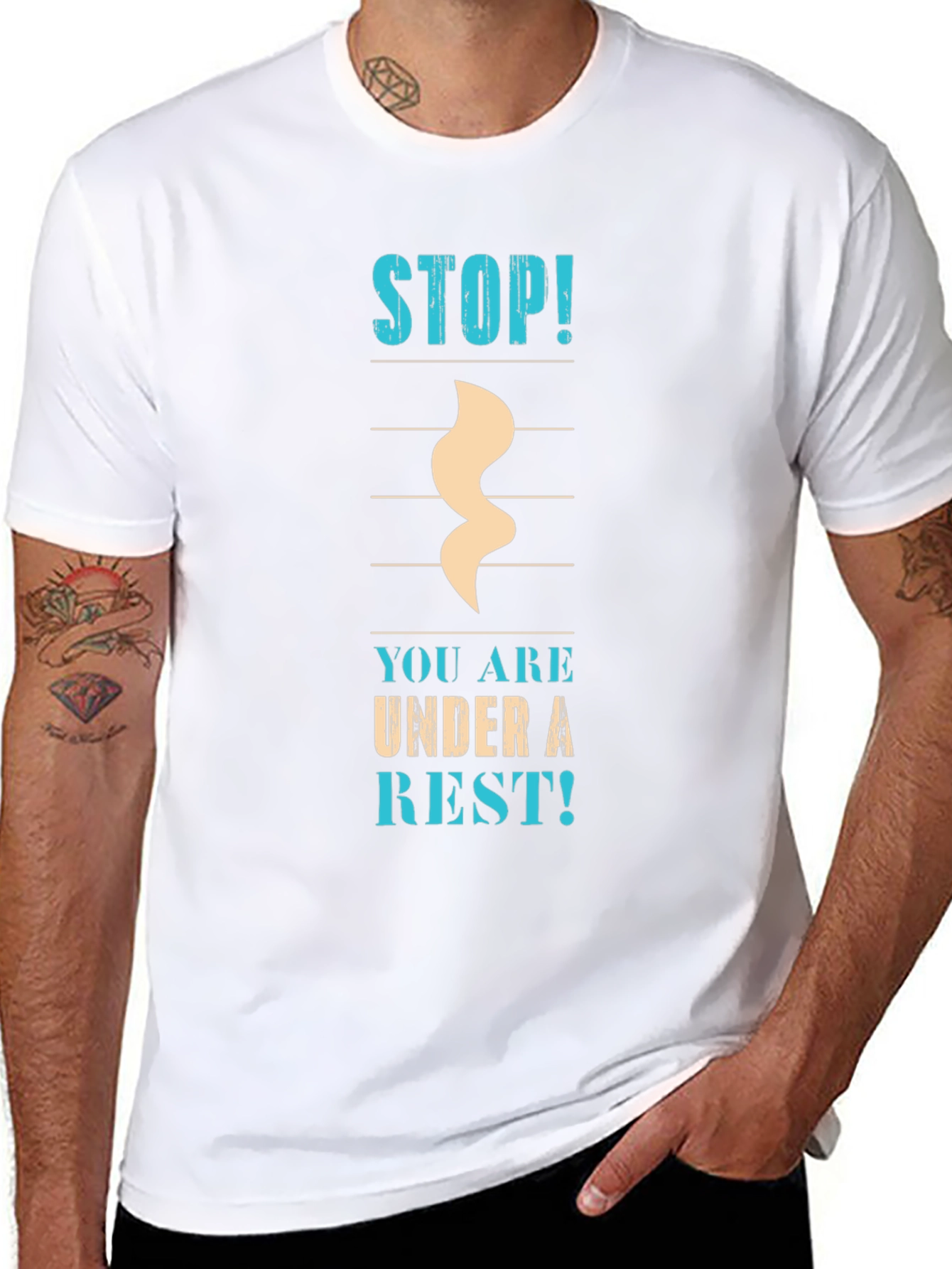 Musical Rest Black T-Shirt