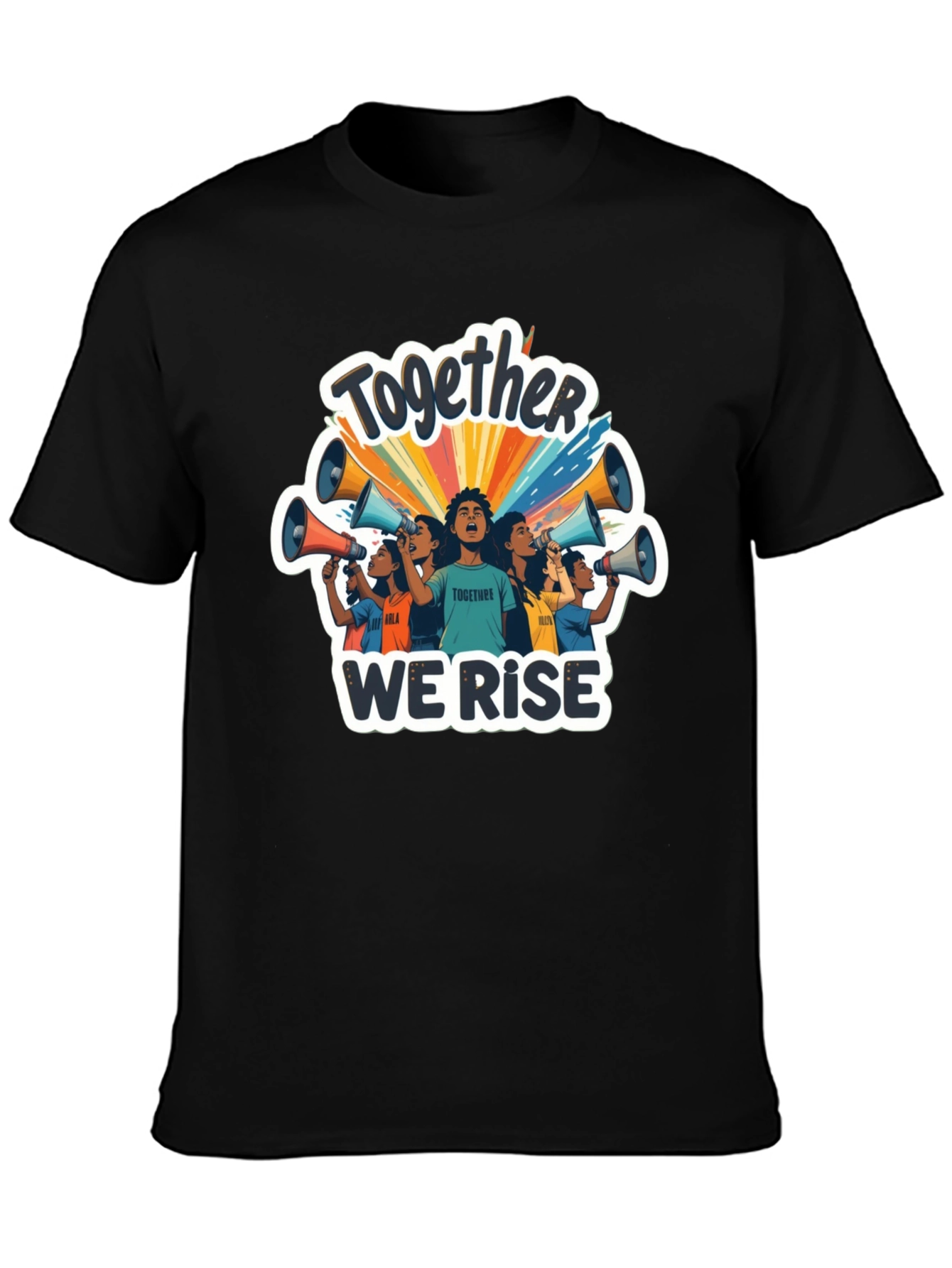Together We Rise Graphic Tee - Black
