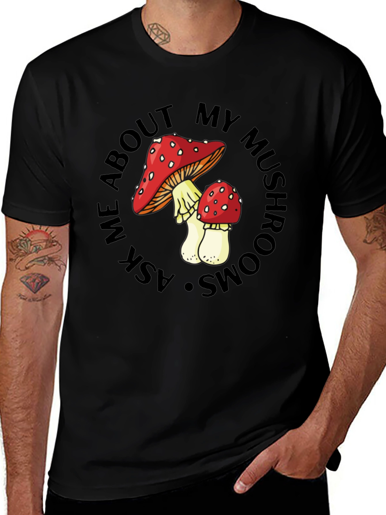 Mushroom Lover T-Shirt - Ask Me About My Mushrooms