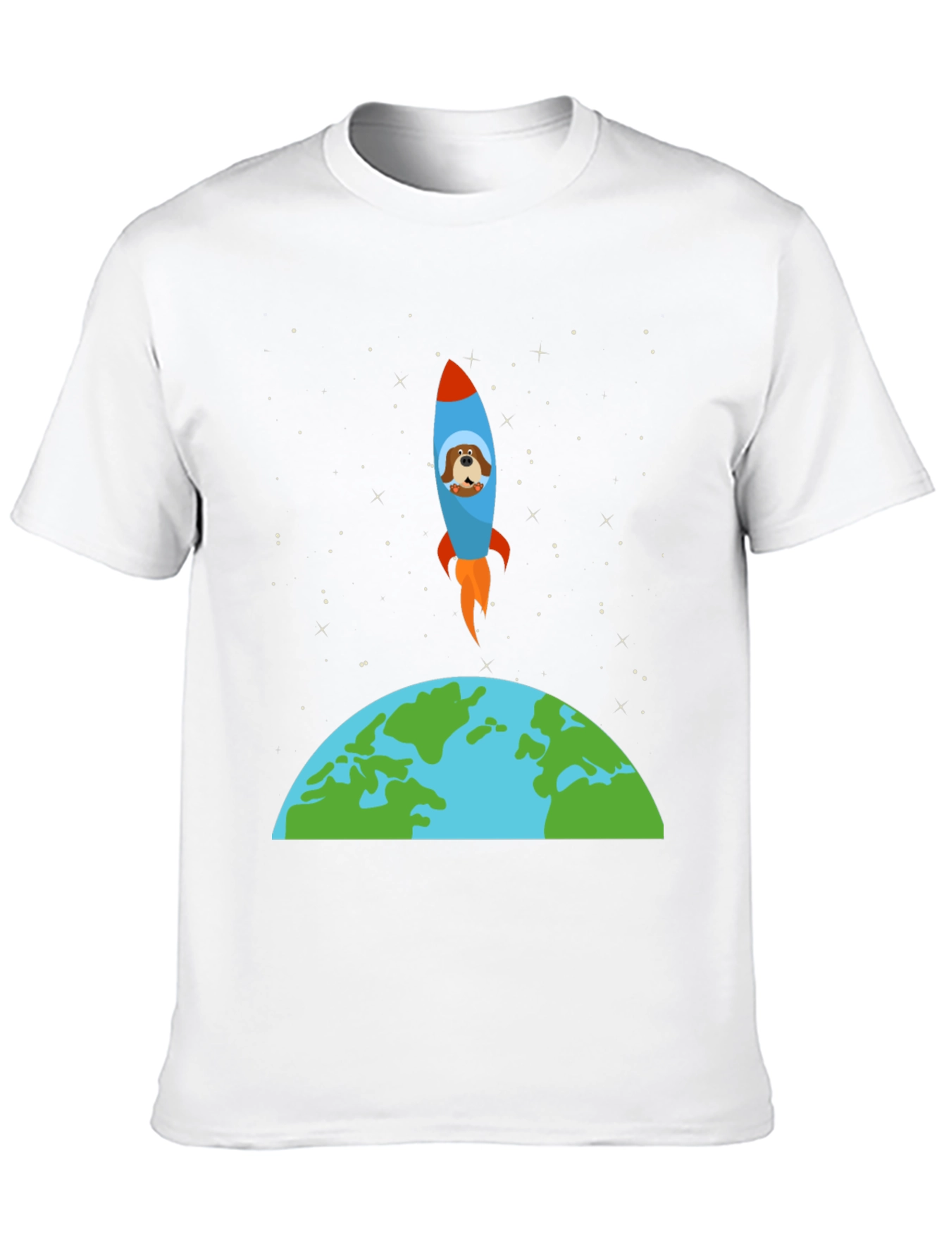 Dog in Space Rocket T-Shirt