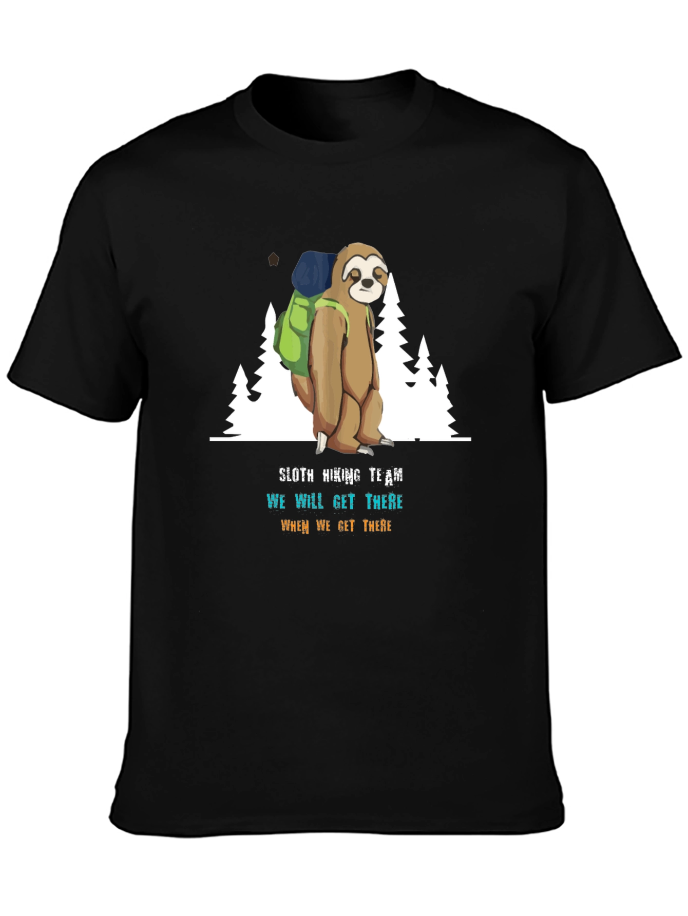 Sloth Hiking Team Graphic Tee - Relaxed Fit