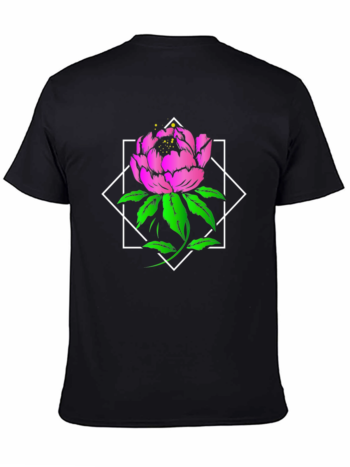 Floral Diamond Graphic Tee - Bold & Stylish