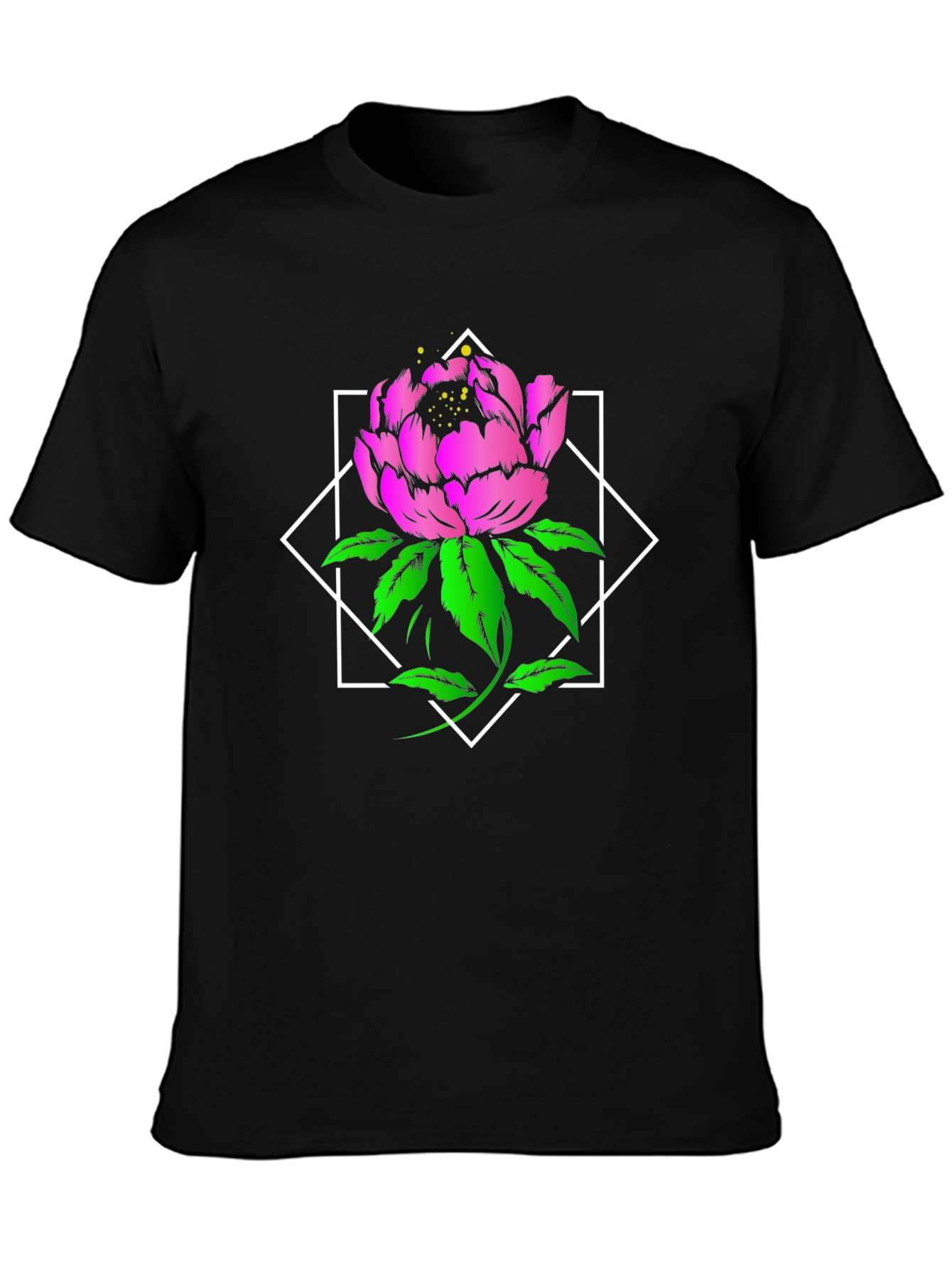 Floral Diamond Graphic Tee - Bold & Stylish