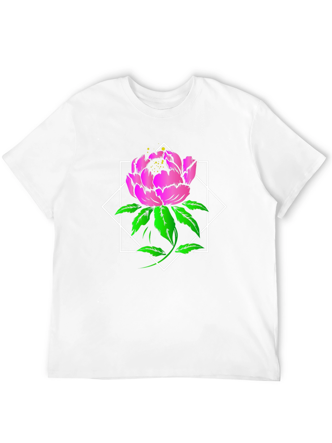Floral Diamond Graphic Tee - Bold & Stylish