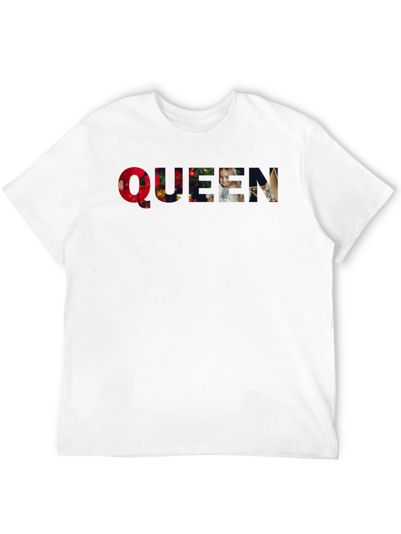 Queen Christmas Holiday Black T-Shirt