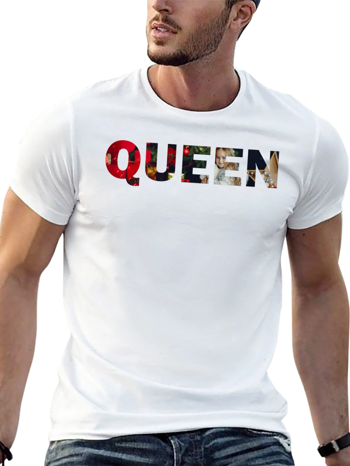 Queen Christmas Holiday Black T-Shirt