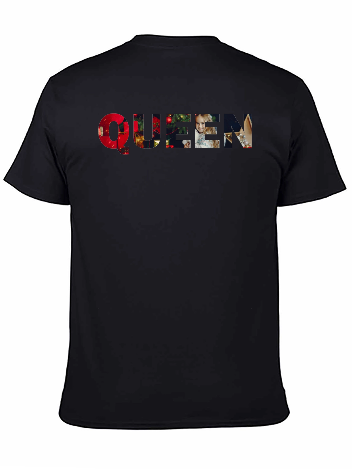Queen Christmas Holiday Black T-Shirt
