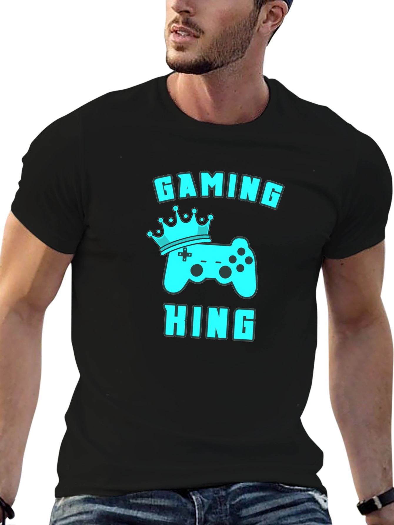 Gaming King Black T-Shirt - Gamer Apparel