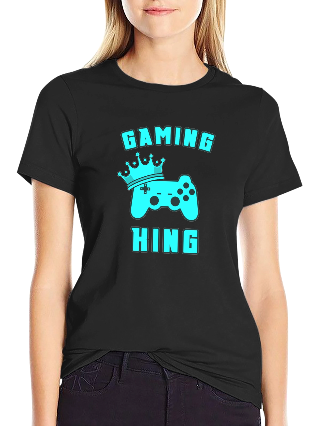 Gaming King Black T-Shirt - Gamer Apparel