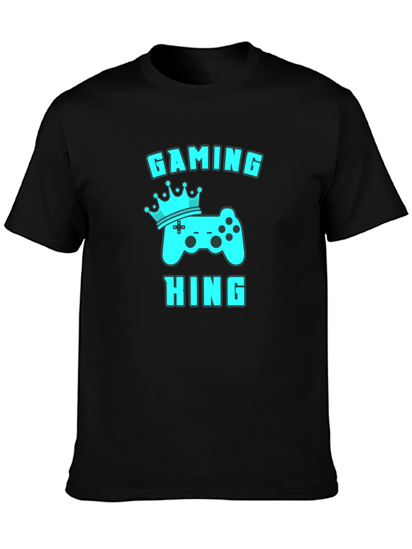 Gaming King Black T-Shirt - Gamer Apparel