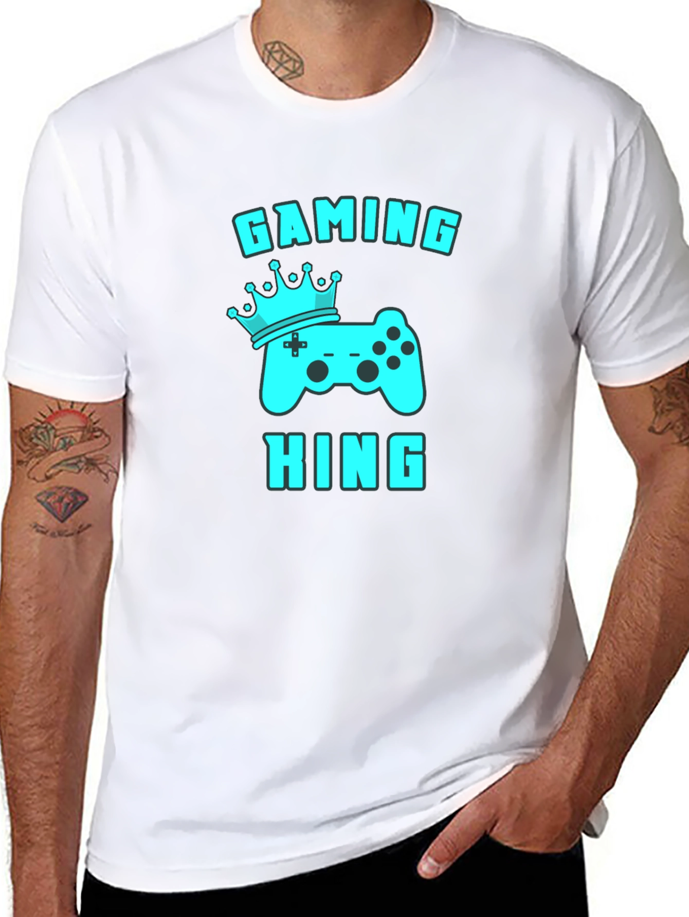 Gaming King Black T-Shirt - Gamer Apparel