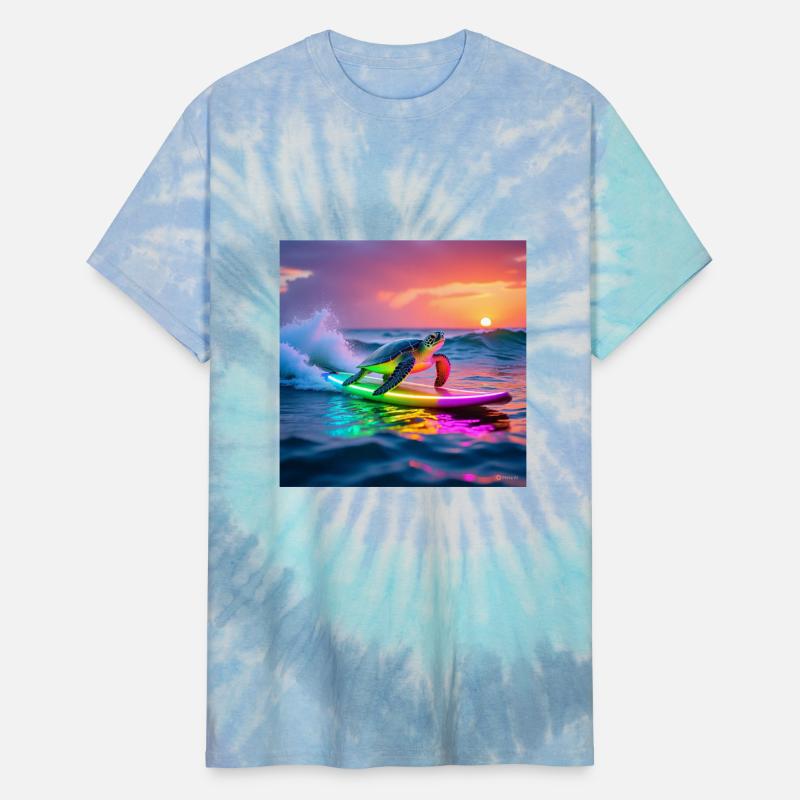 sea turtle design neon turtle shirt
