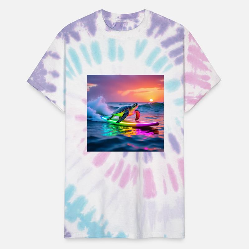 sea turtle design neon turtle shirt