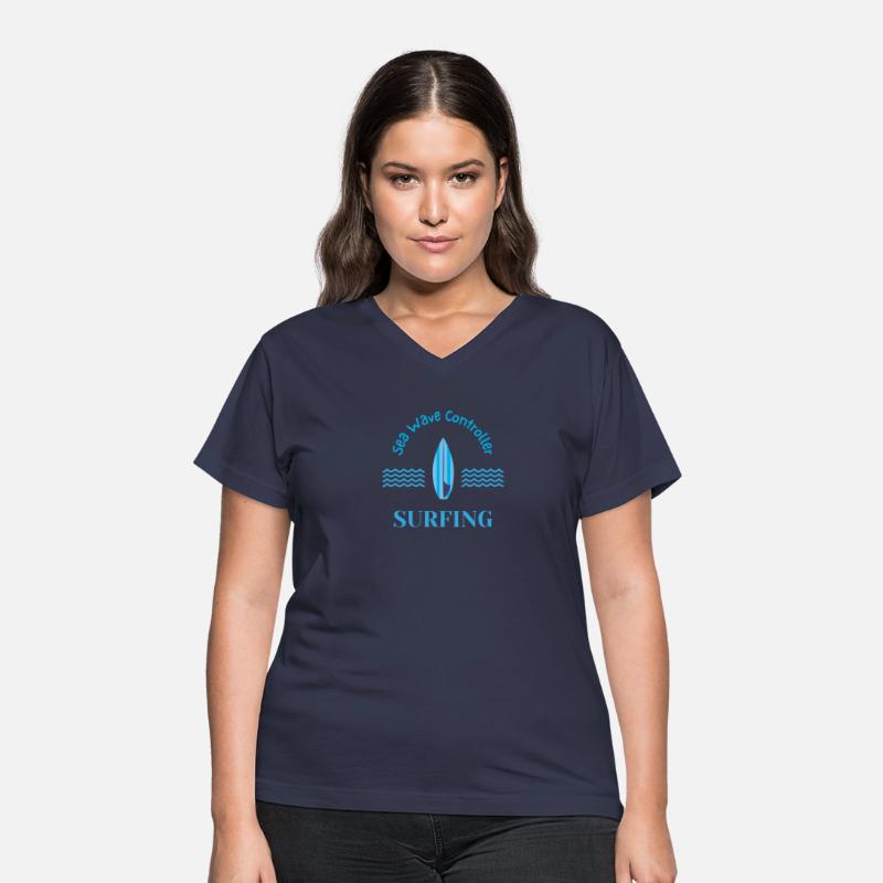 Sea Wave Controller Blue Surfing Surfboard