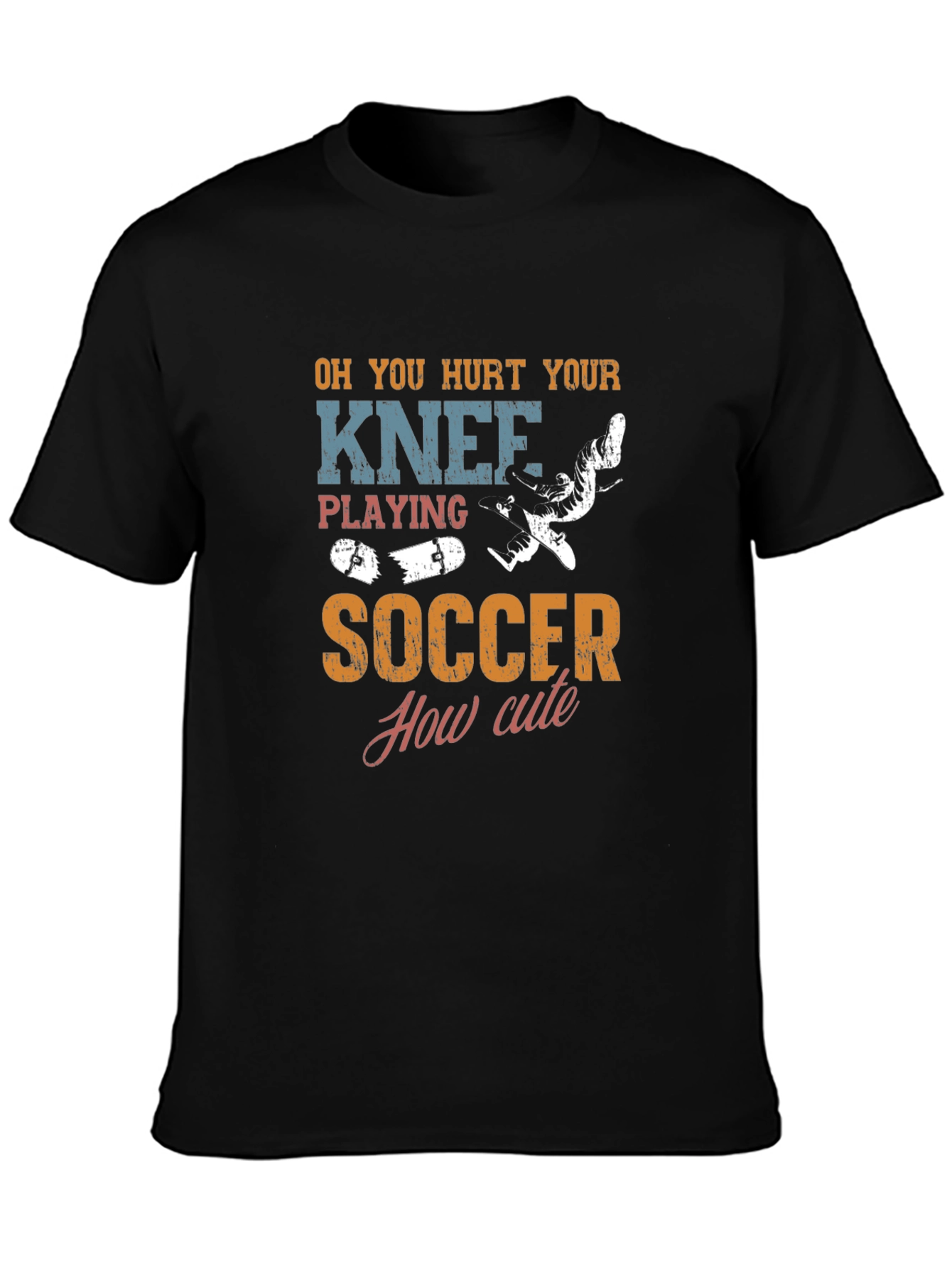 Funny Hurt Knee Soccer Graphic Tee