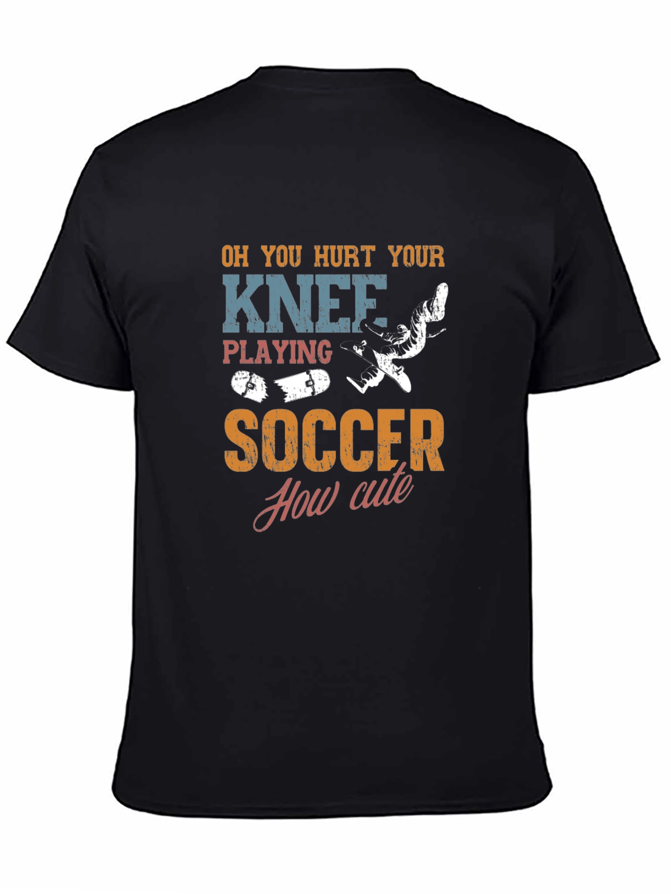 Funny Hurt Knee Soccer Graphic Tee