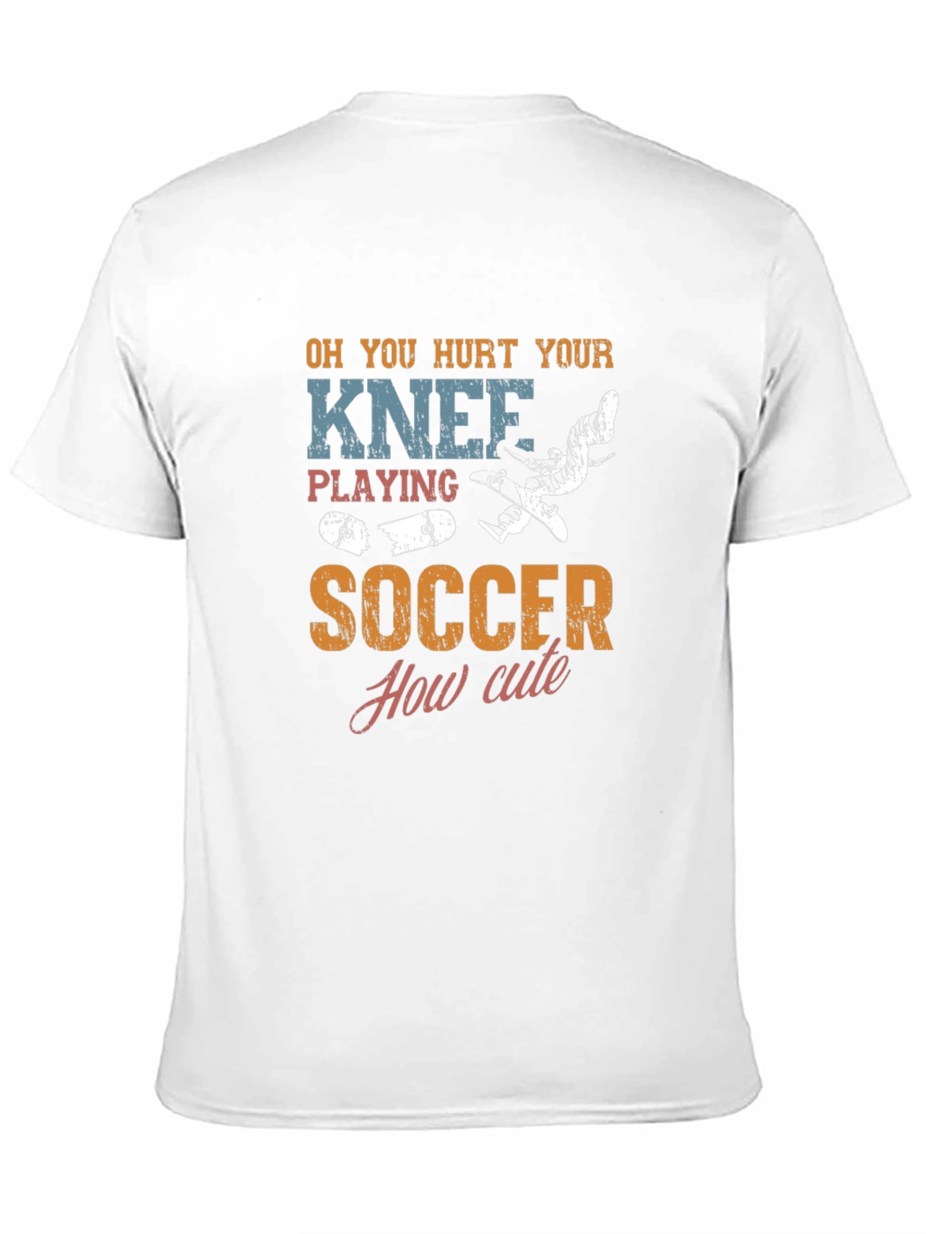 Funny Hurt Knee Soccer Graphic Tee