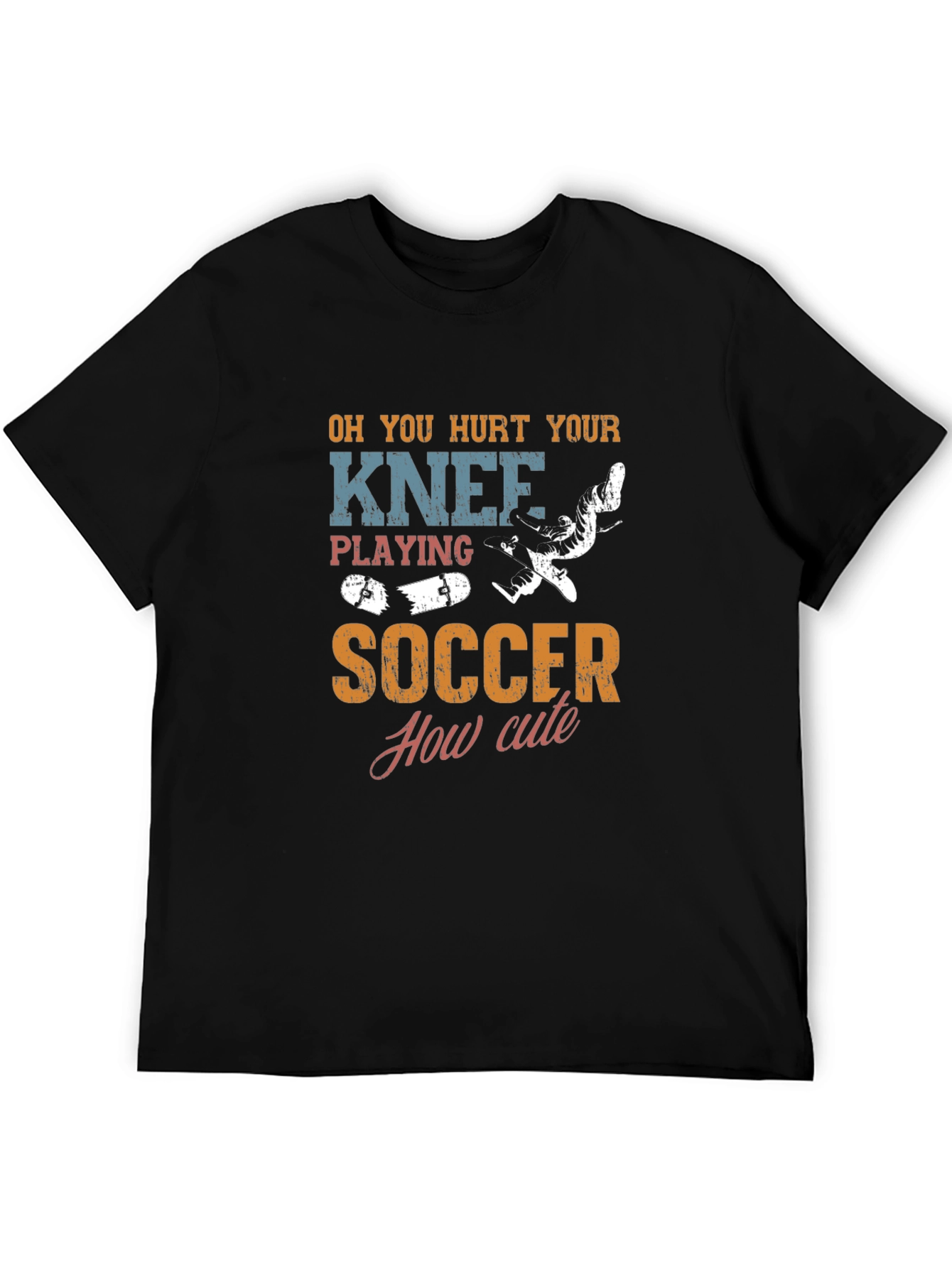 Funny Hurt Knee Soccer Graphic Tee