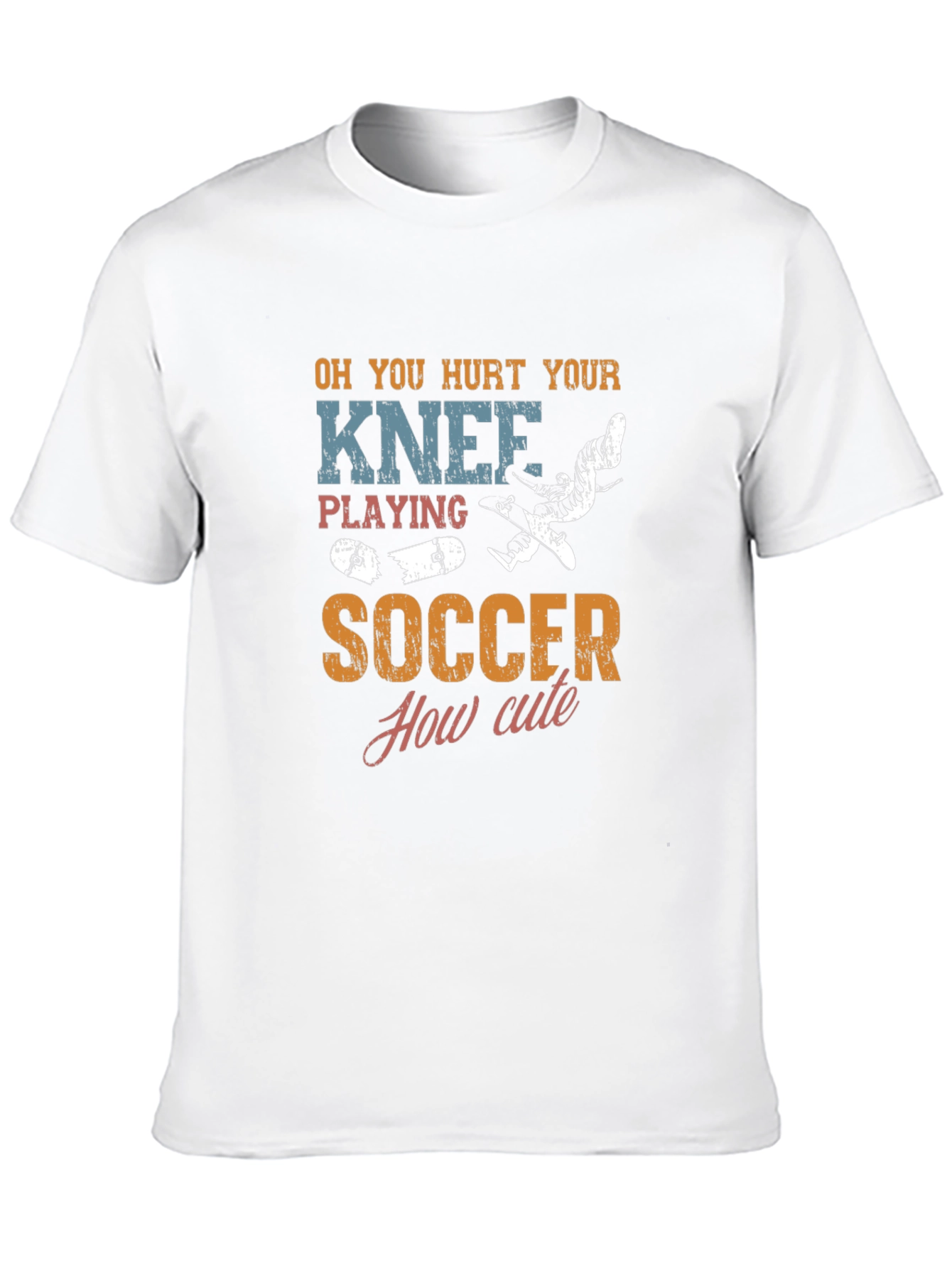 Funny Hurt Knee Soccer Graphic Tee