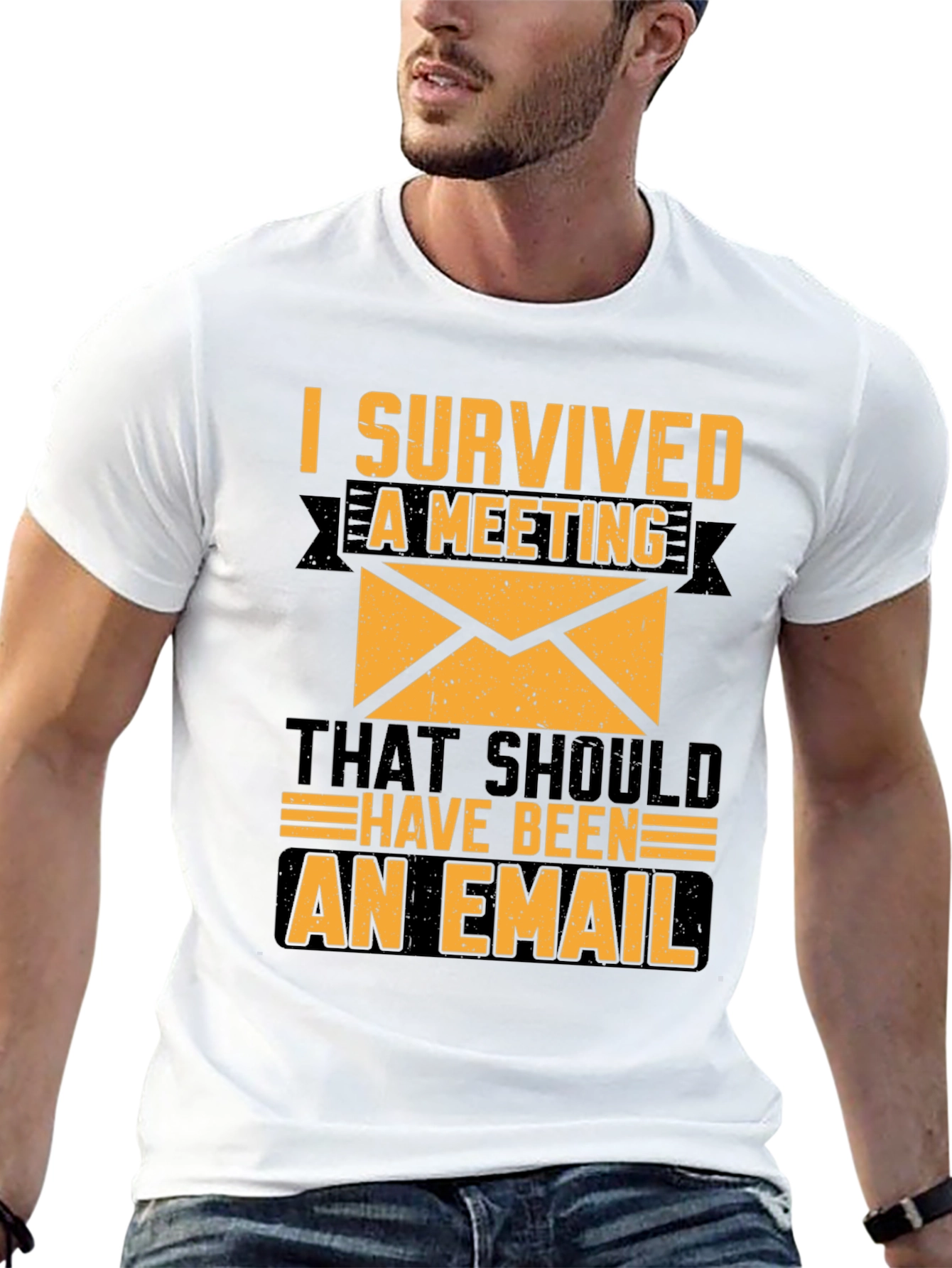 I Survived a Meeting T-Shirt Funny Work Tee