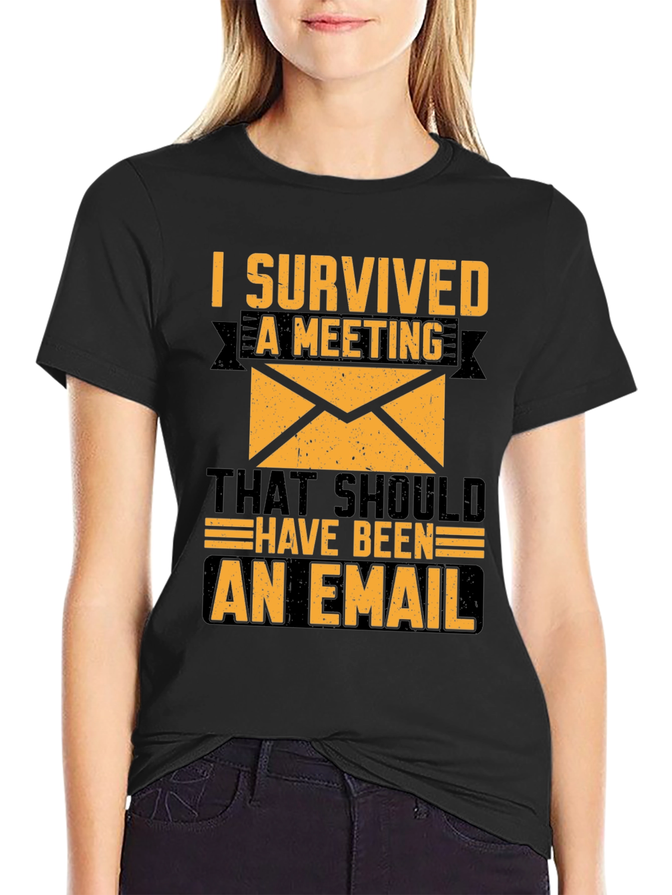 I Survived a Meeting T-Shirt Funny Work Tee