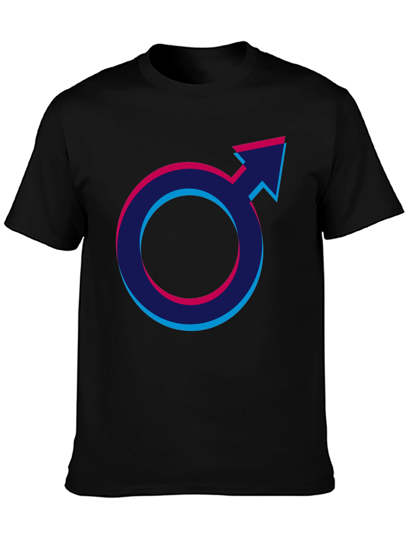 Male Symbol Graphic T-Shirt - Bold Design